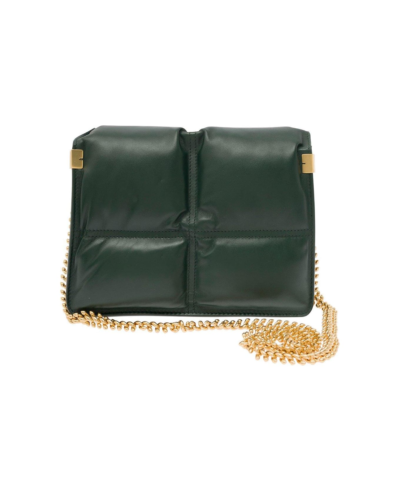 Burberry Snip Quilted Chain-link Crossbody Bag - Vine