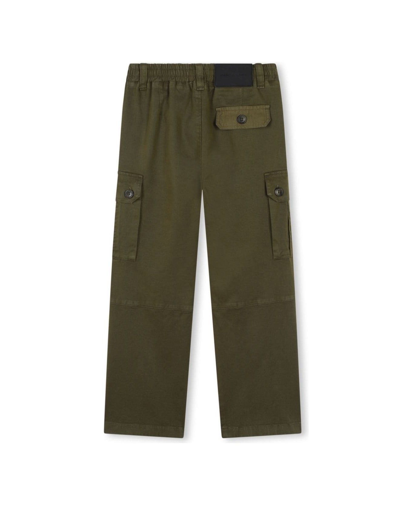 Marc Jacobs Green Cargo Pants With Pockets And Logo Application In Cotton Blend Boy - Green