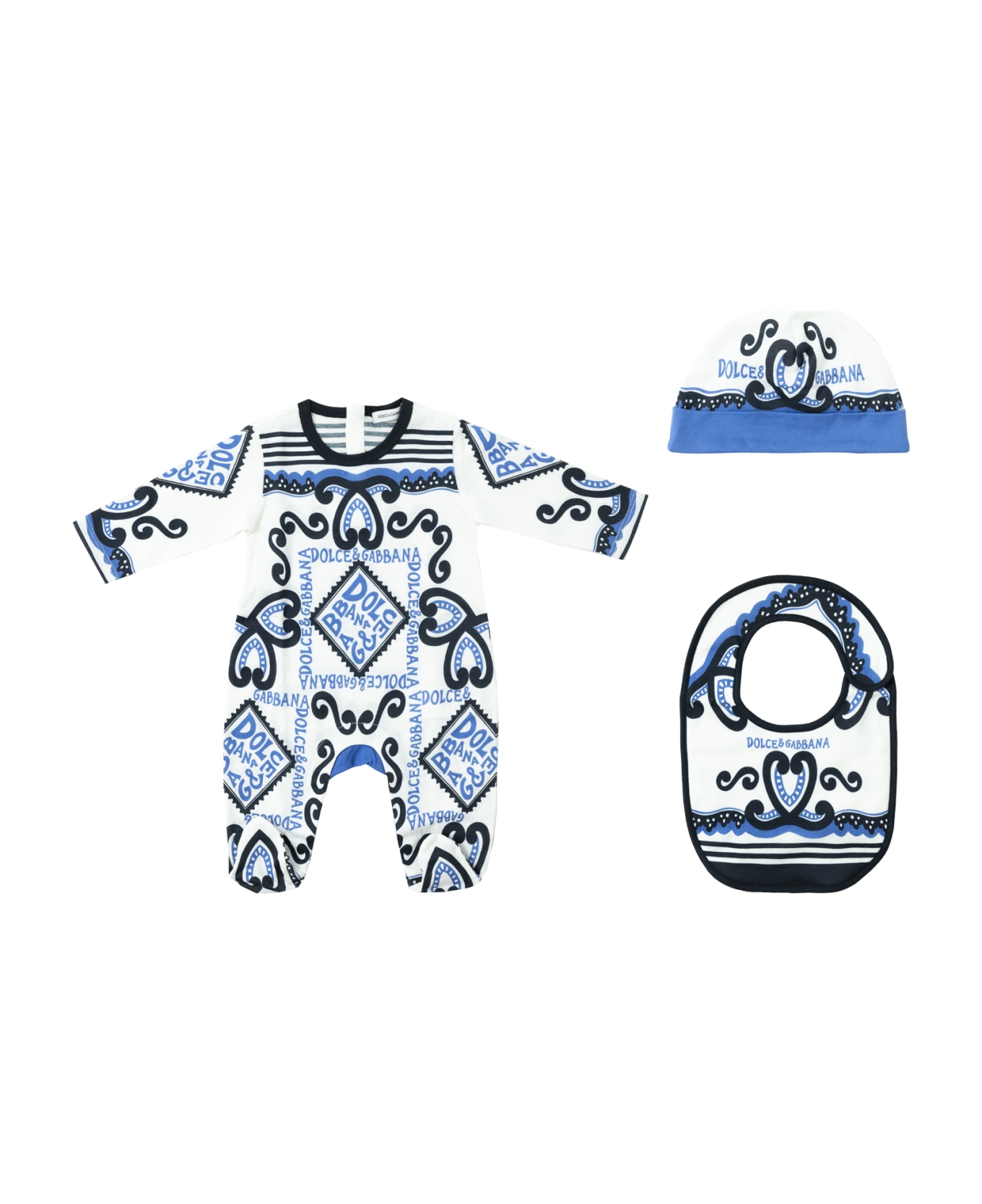 Dolce & Gabbana 3-piece Gift Set With Marine Print - Multicolor