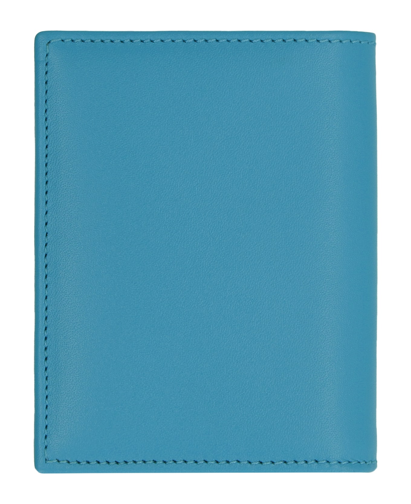 Comme des Garçons Wallet Leather Card Holder - Light Blue