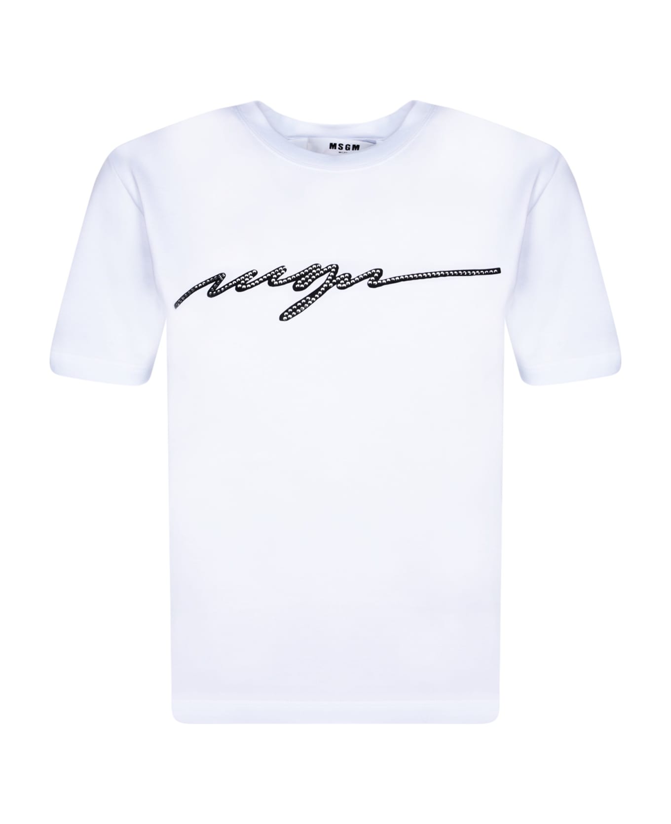 MSGM Logo White T-shirt - White
