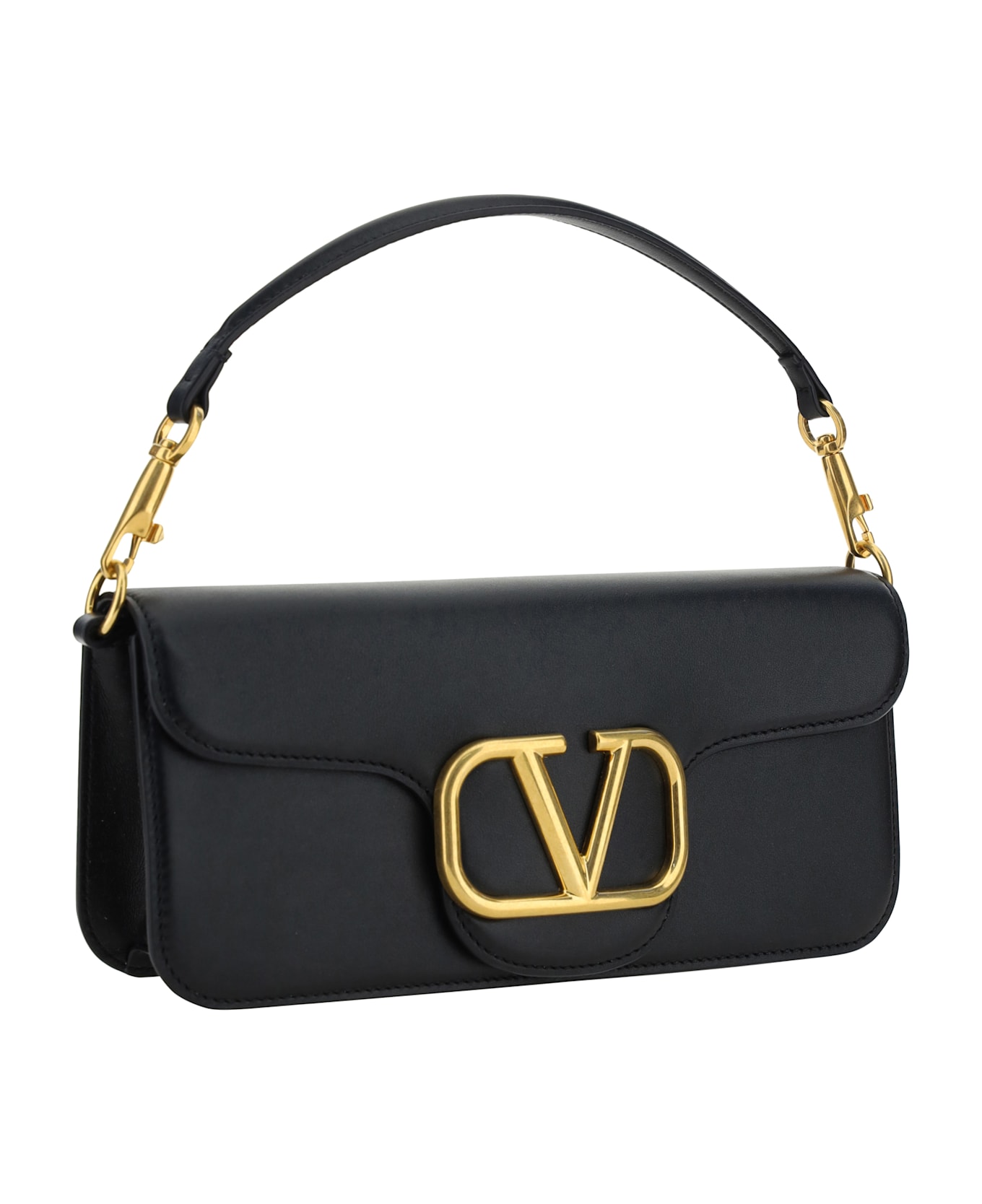 Valentino Garavani The Locò Leather Shoulder Bag - Nero