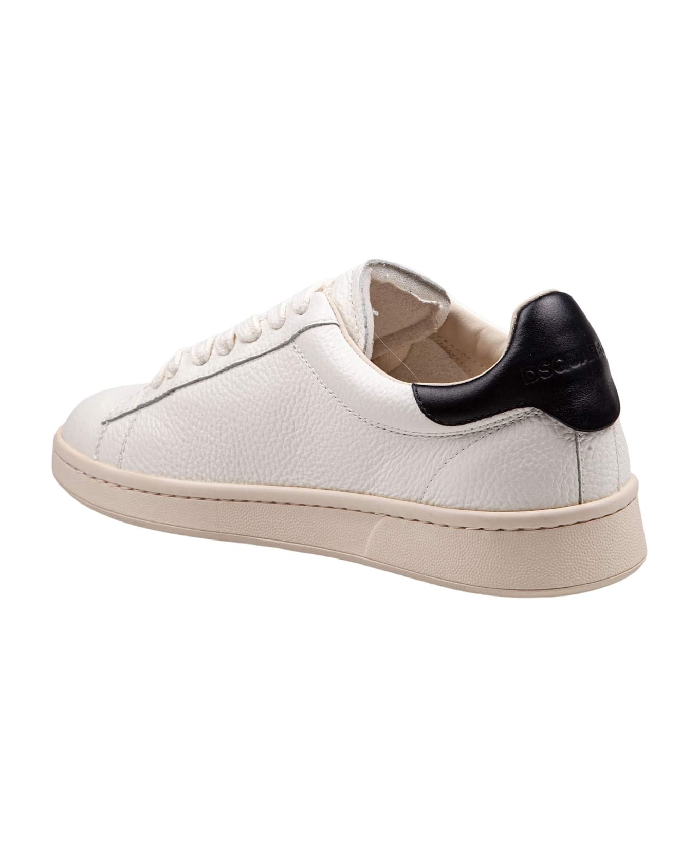 Dsquared2 Boxer Sneakers In Leather Color Black And White - white/black スニーカー