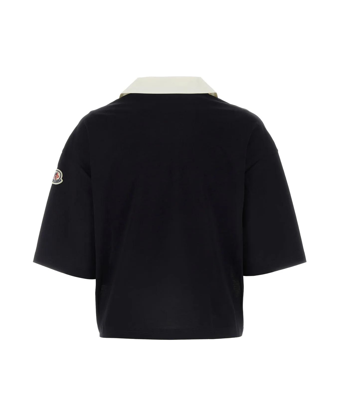Moncler Black Cotton Polo Shirt ポロシャツ