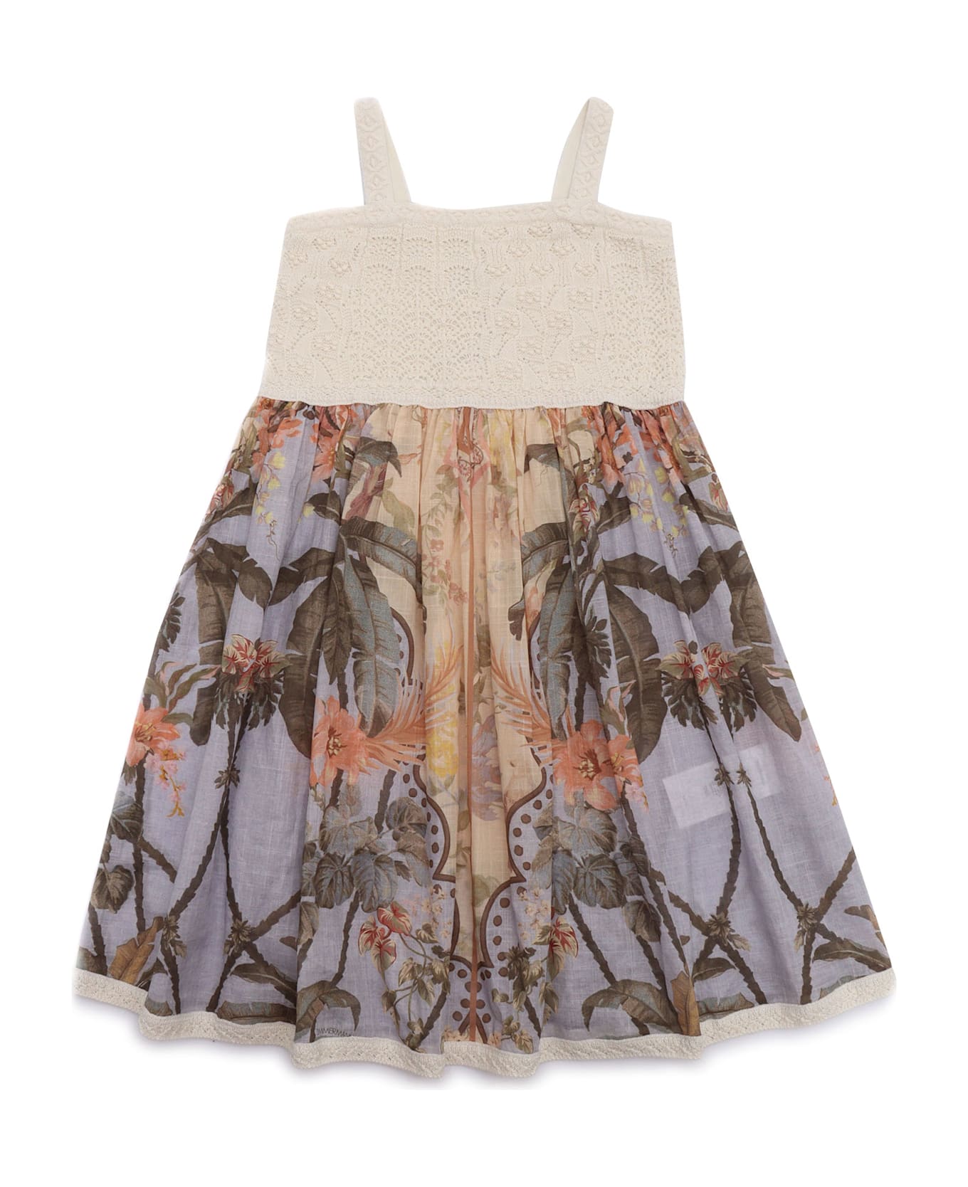 Zimmermann Wylie Kids Knitted Top Dress - WHITE