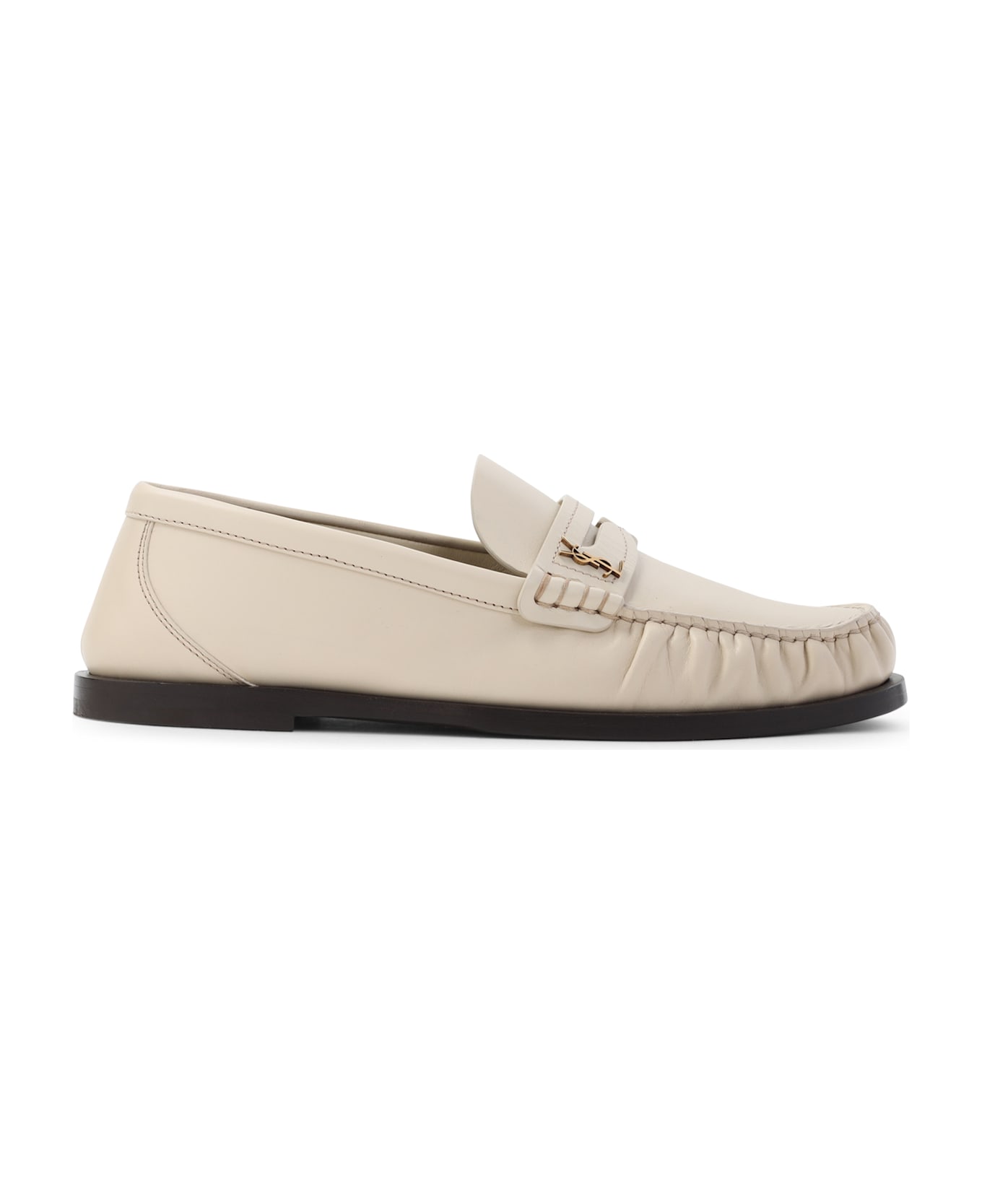 Saint Laurent Leather Loafers - Neutro