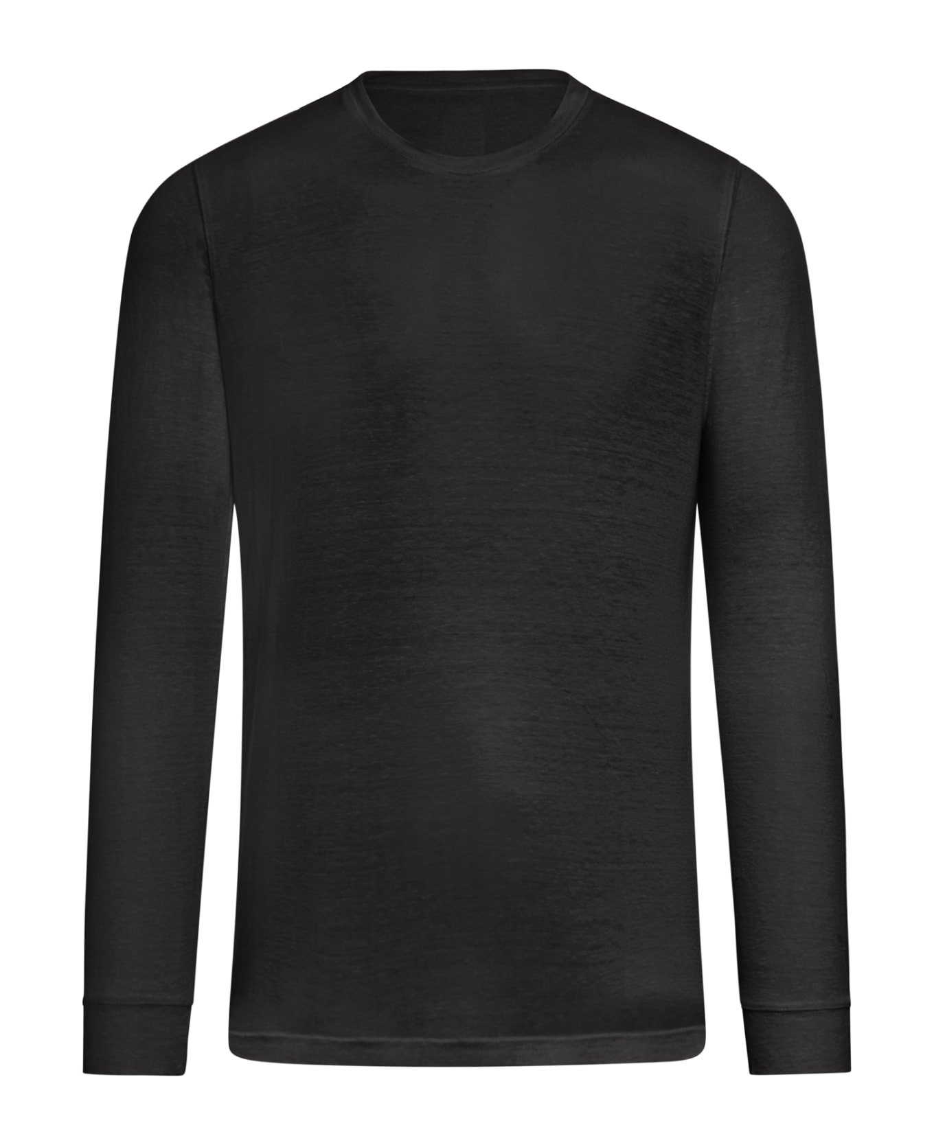 120% Lino Long Sleeve Men Tshirt - R Black