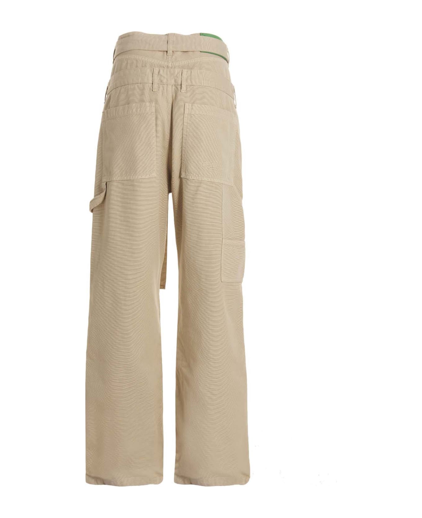 Off-White Wave Off' Pants - Beige