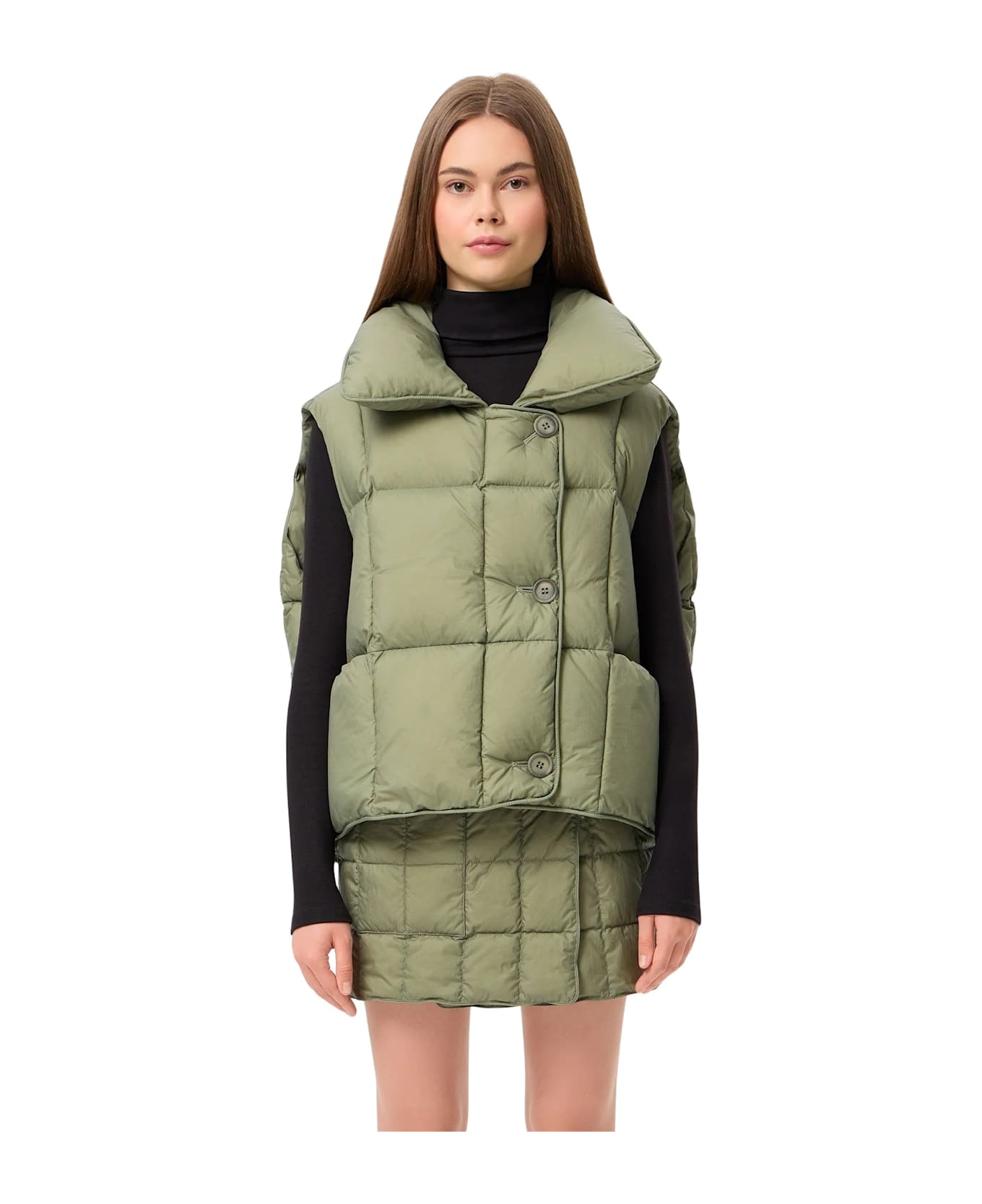 IENKI IENKI Cozy Cloud Vest - Micro Olive Green