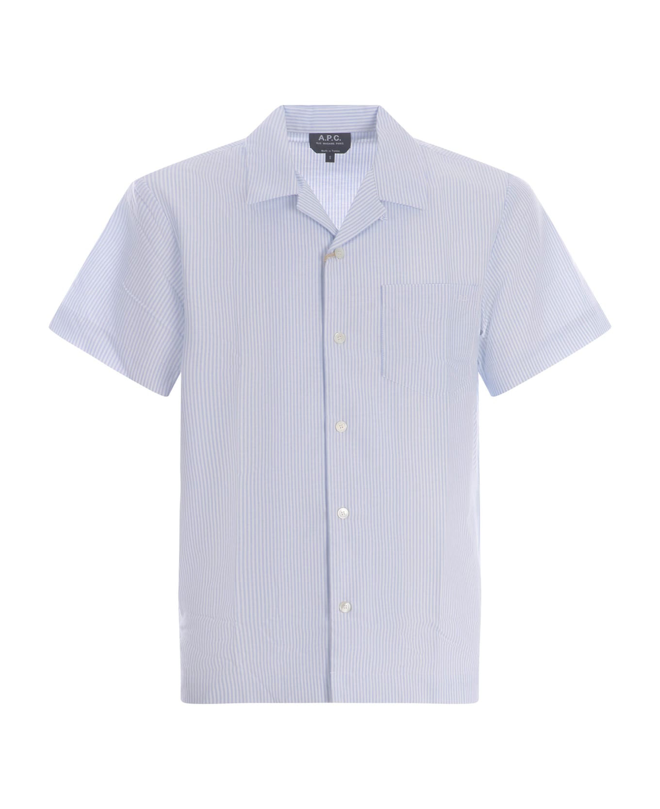 A.P.C. Lloyd Short-sleeved Striped Shirt - Bianco