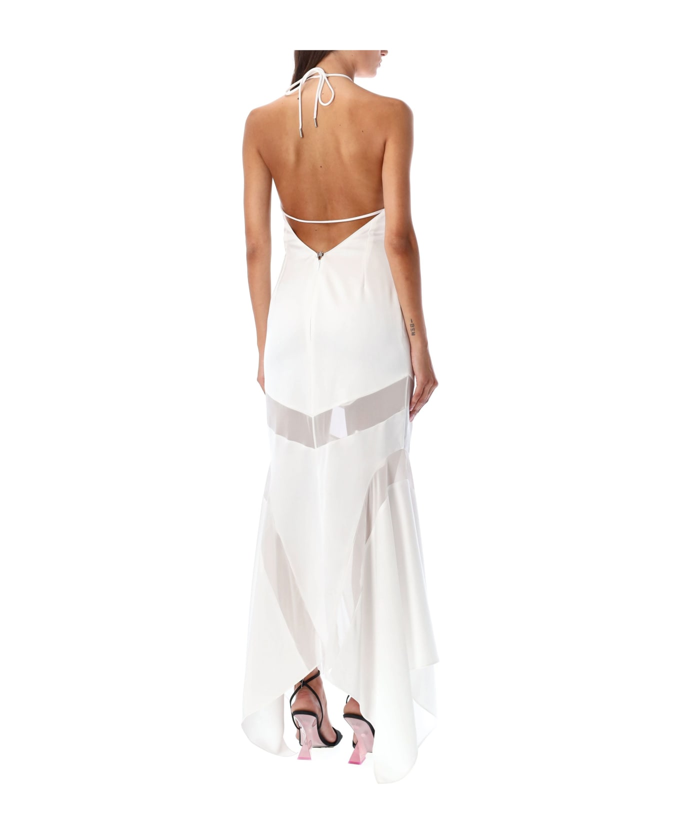 The Attico Saskia Midi Dress - WHITE