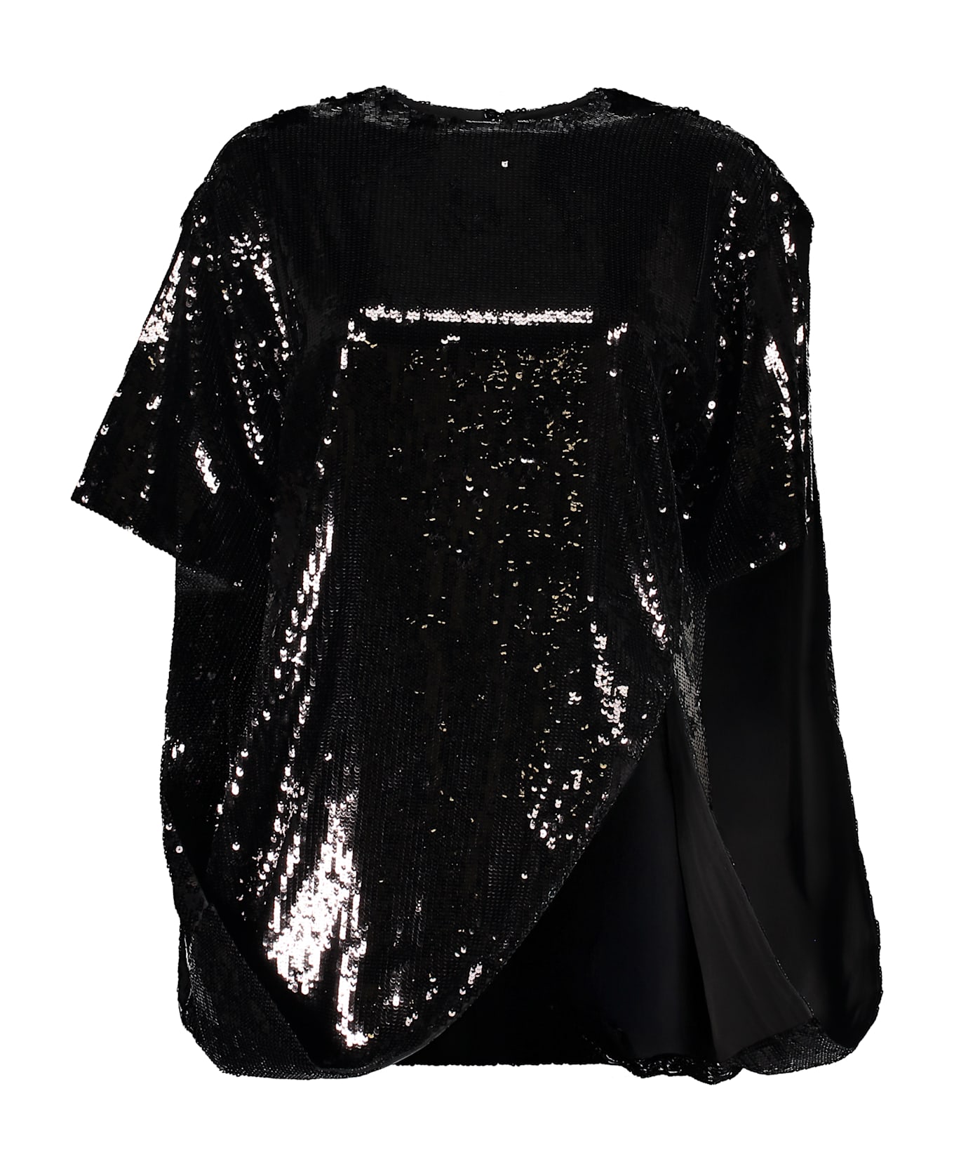 Valentino Garavani Top With Sequins - black