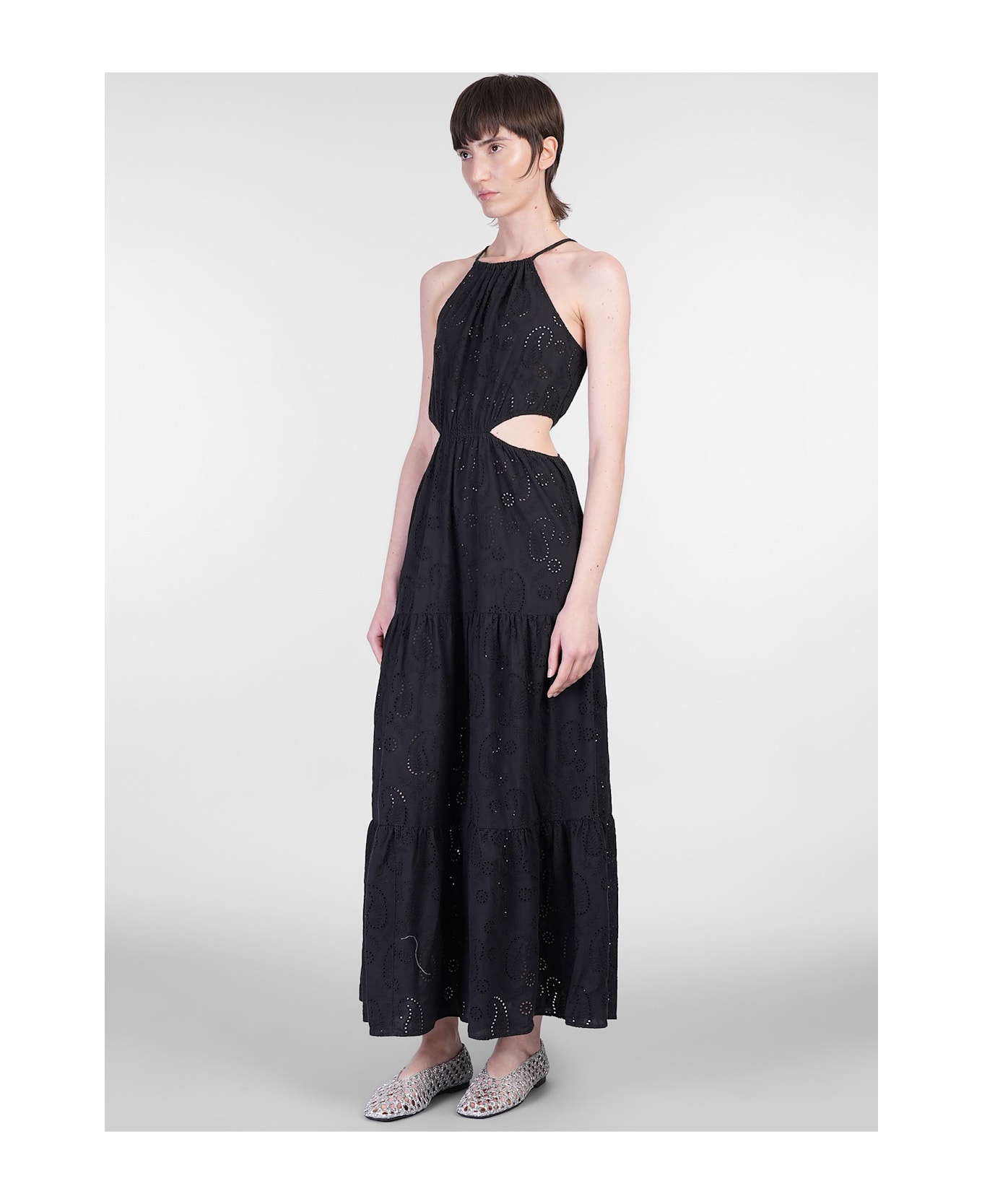 MC2 Saint Barth Kabi Long Dress In Black Cotton - black