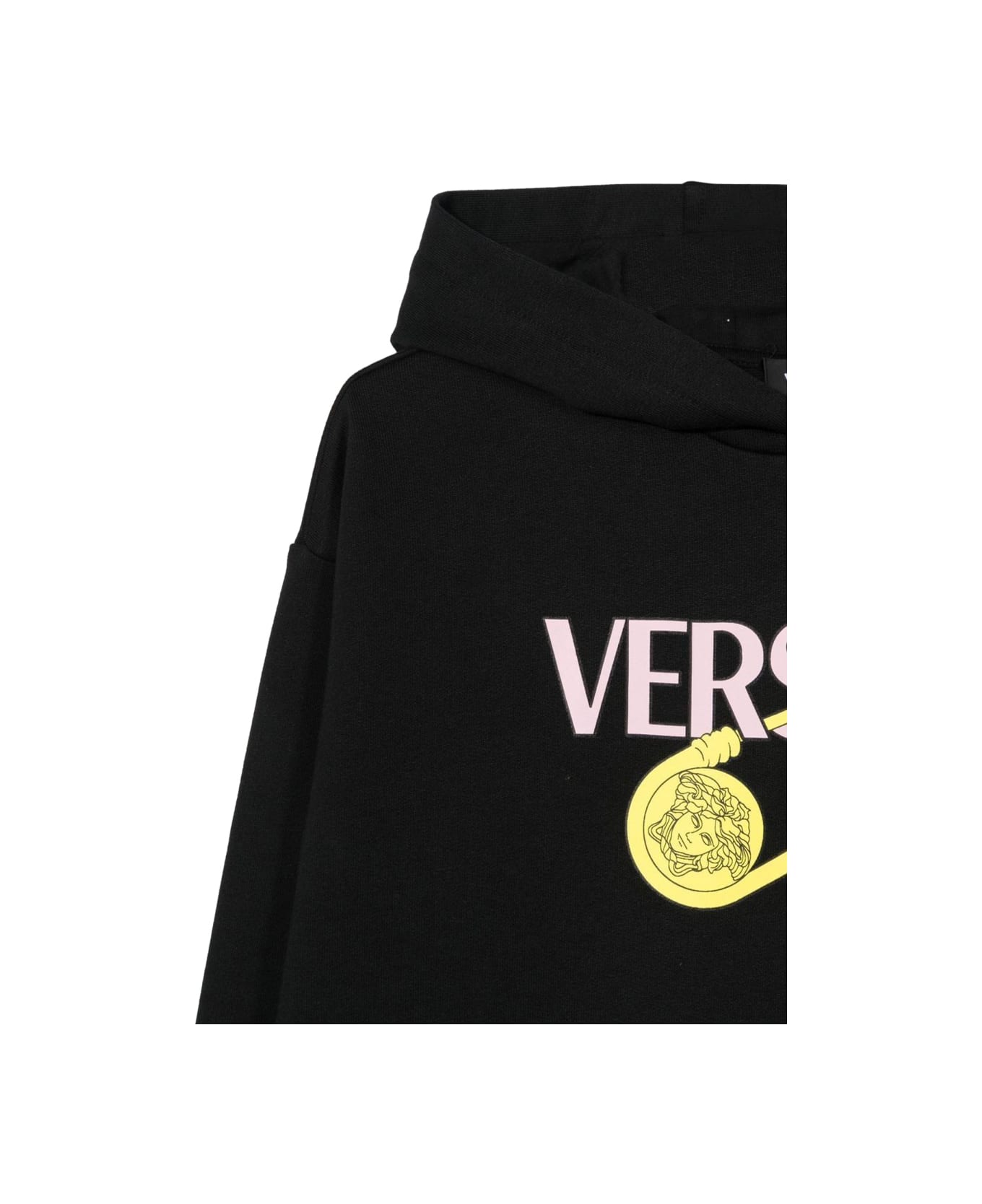 Versace Sweatshirt Over Logo Pins - BLACK