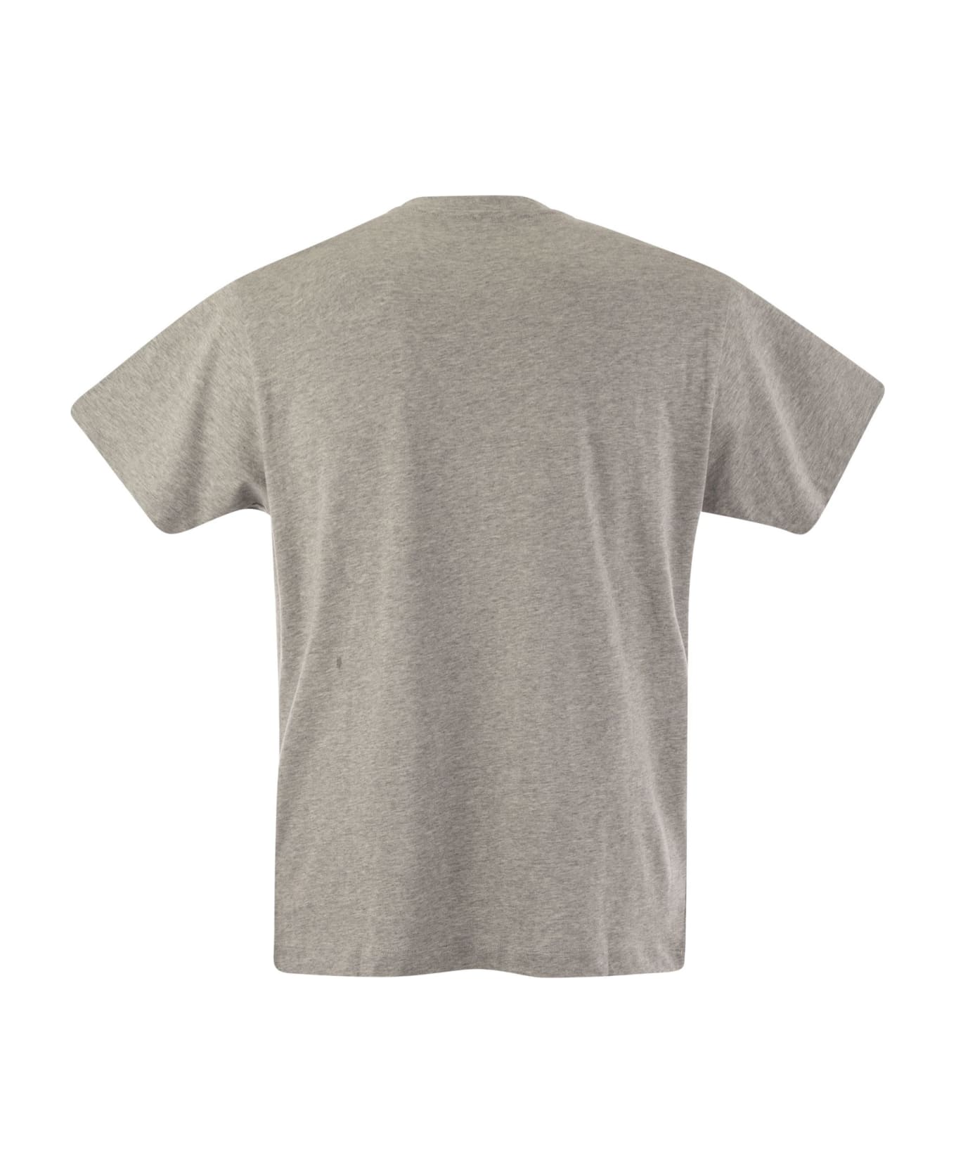Vilebrequin Cotton T-shirt With Frontal Print - Melange Grey