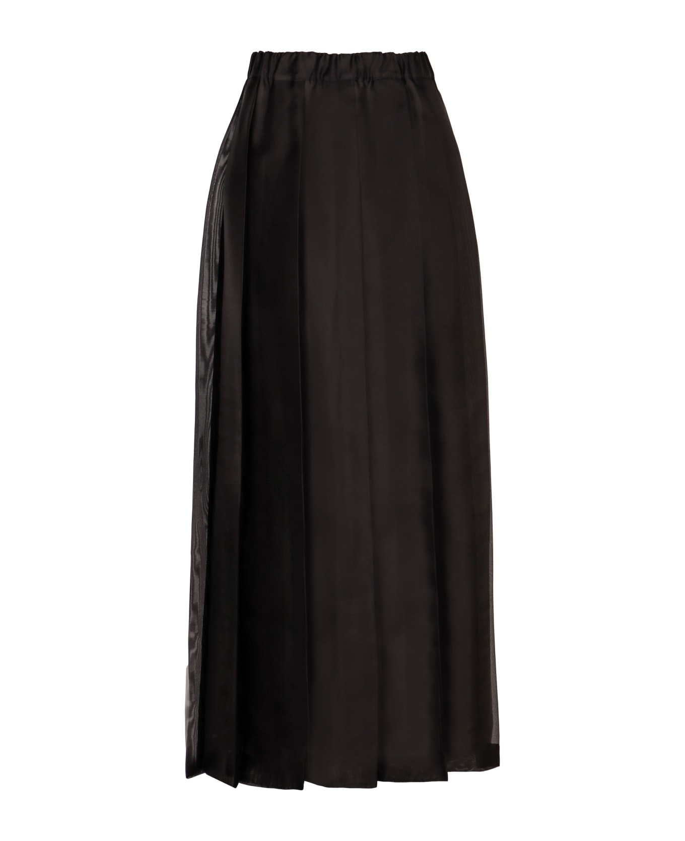 Fabiana Filippi Silk Midi Skirt - black