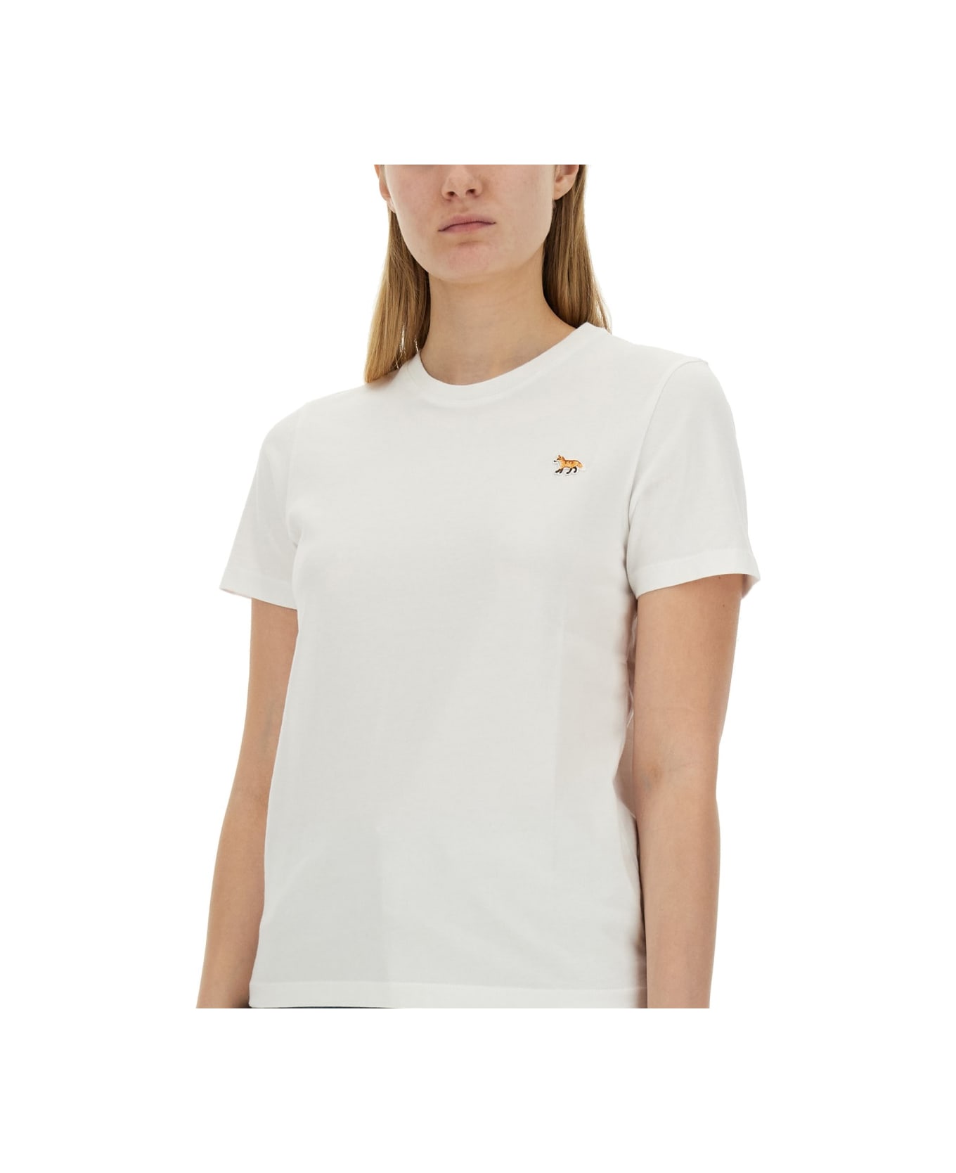 Maison Kitsuné T-shirt With Logo - WHITE Tシャツ