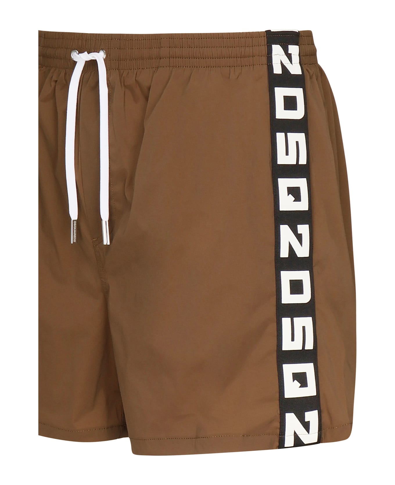 Dsquared2 Midi Boxer With Logo - Brown