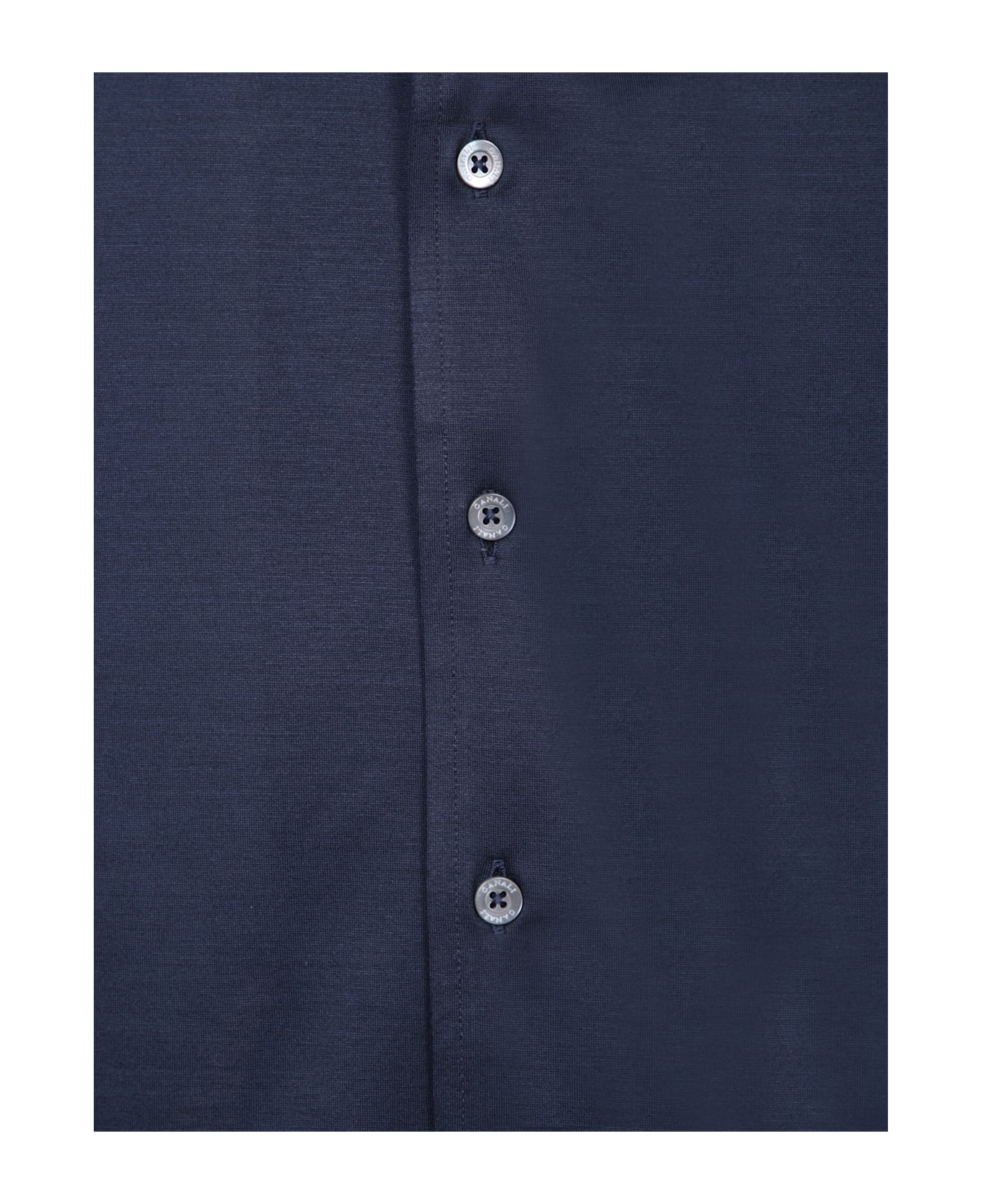 Canali Blue Jersey Shirt - Blue