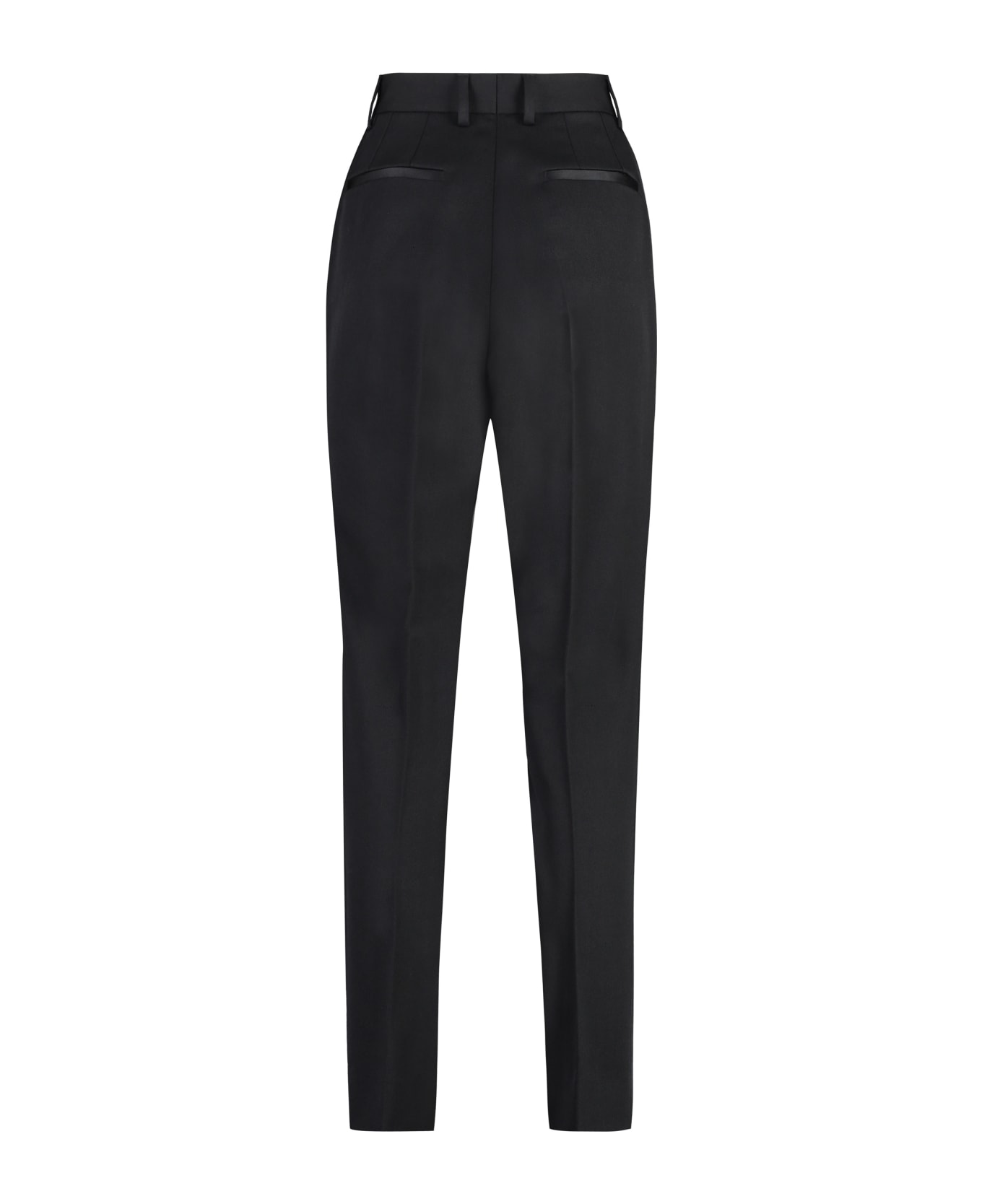 Dolce & Gabbana Wool Gabardine Trousers - NERO