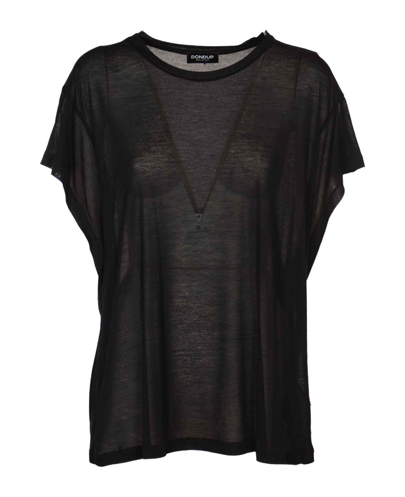 Dondup See Through Plain T-shirt T-Shirt - NERO