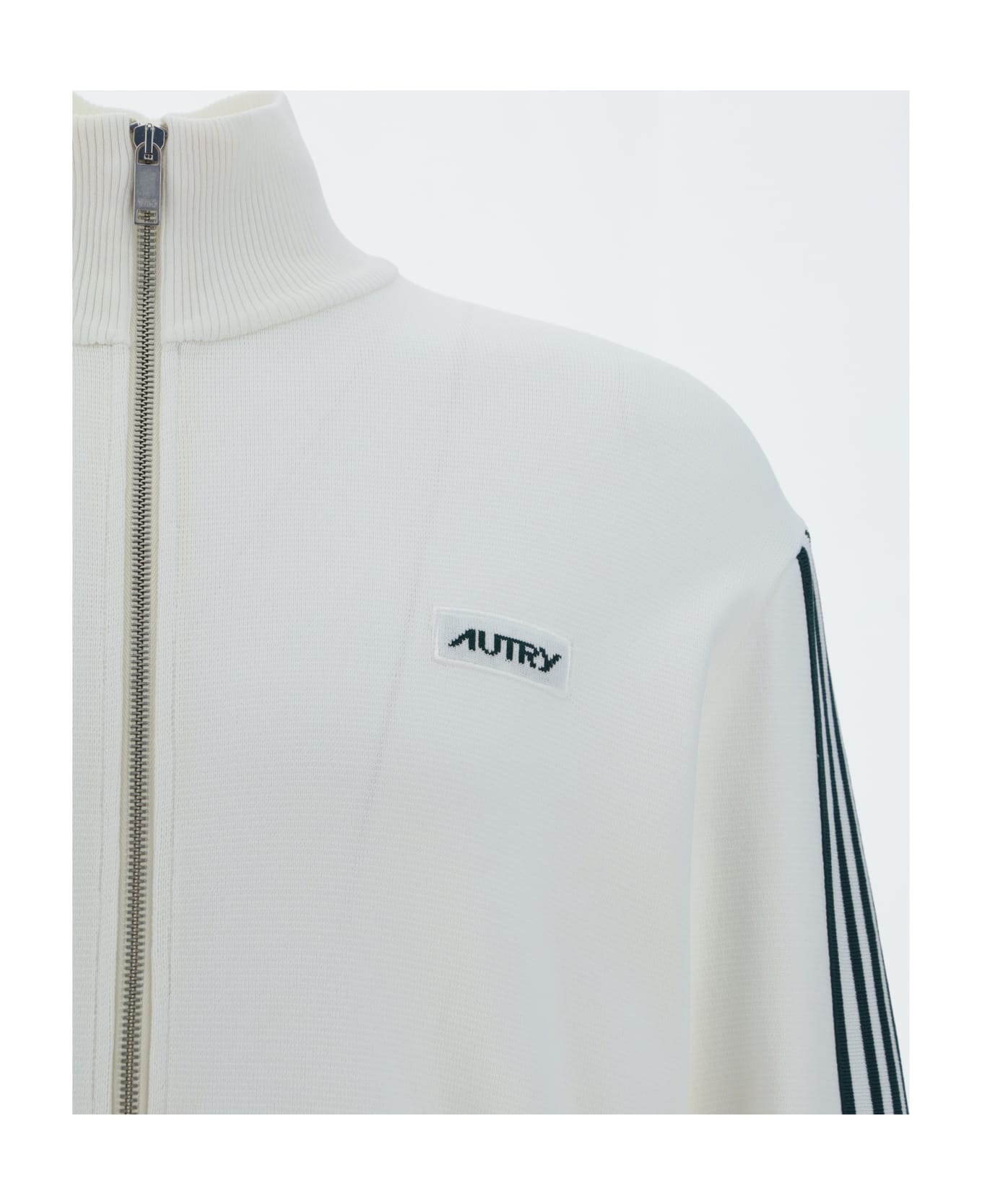 Autry Zipper Sweatshirt - White