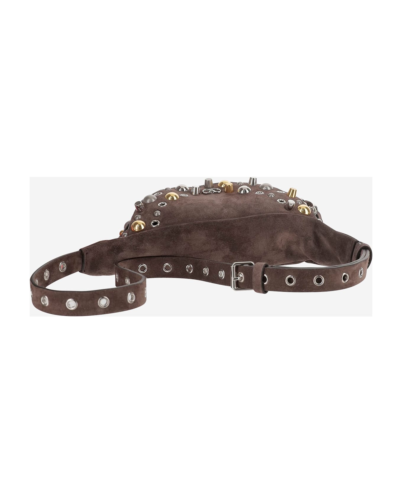 Valentino Garavani Nellcôte Pouch In Suede - Dark Brown