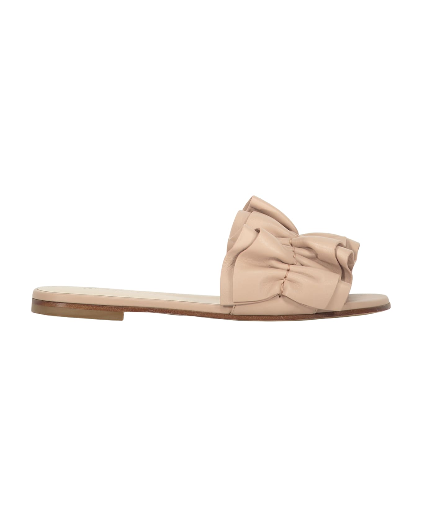 Fabiana Filippi Leather Slides - Pink