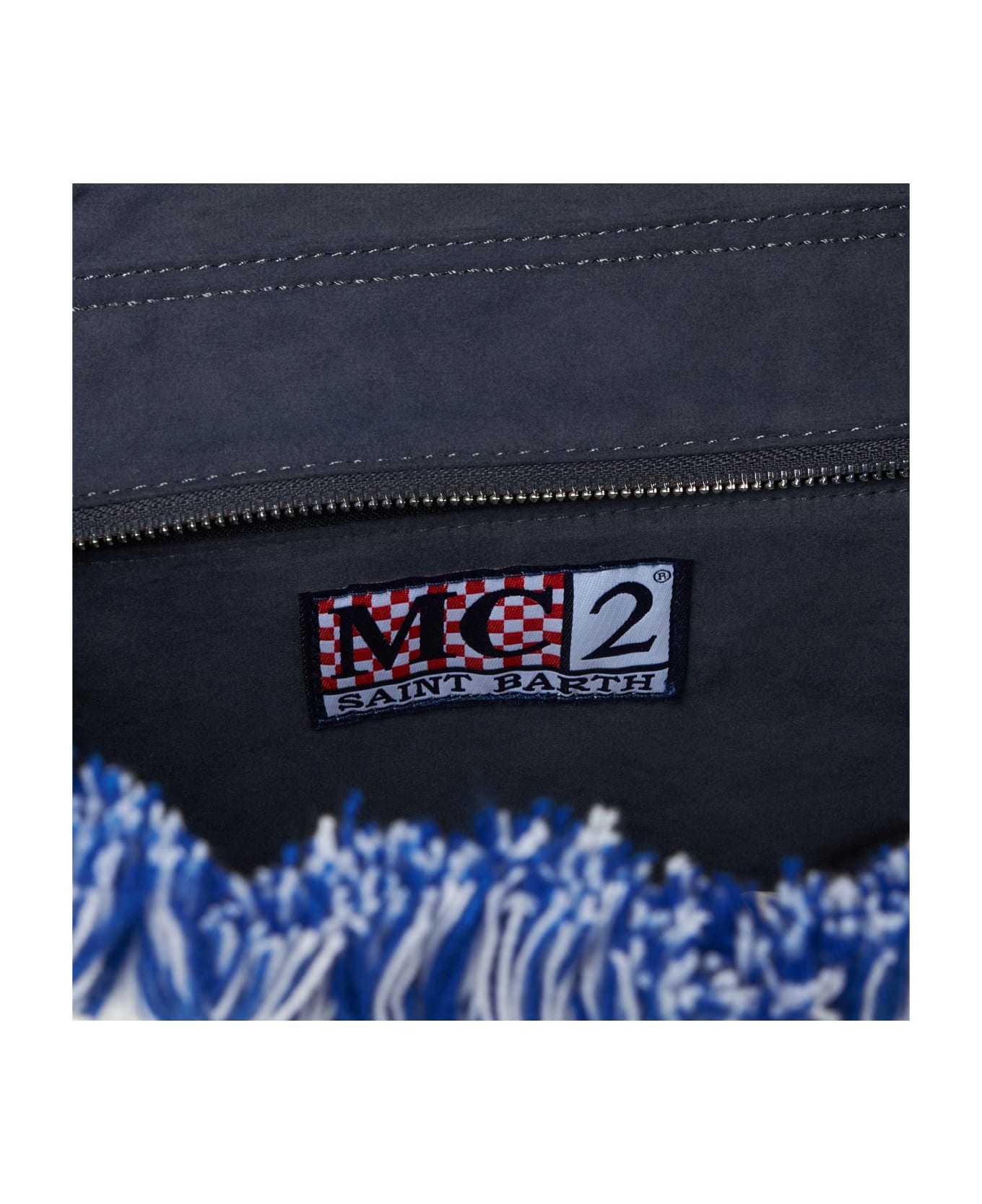 MC2 Saint Barth Vanity Wooly Shoulder Bag With Nordic Pattern - BLUE