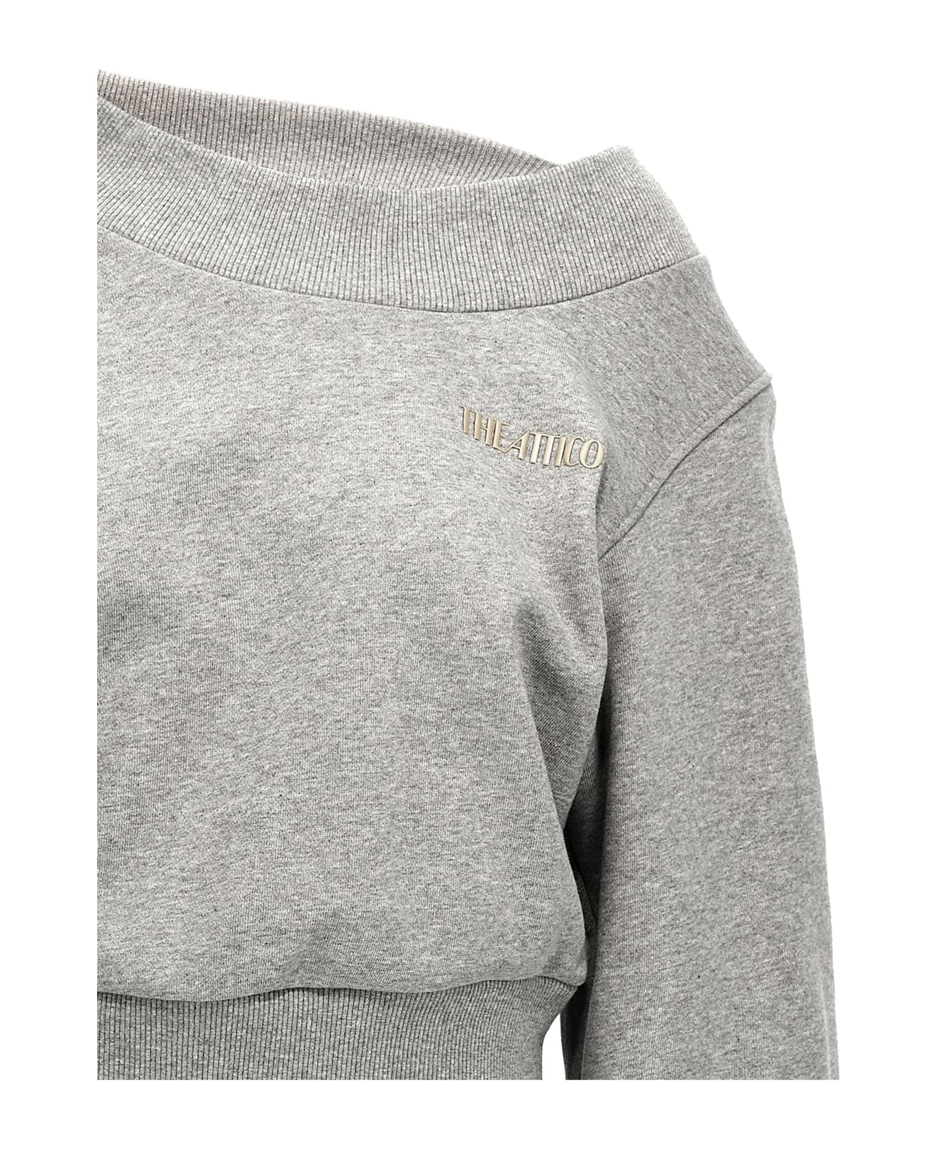 The Attico Crossed Logo Sweatshirt - Gray
