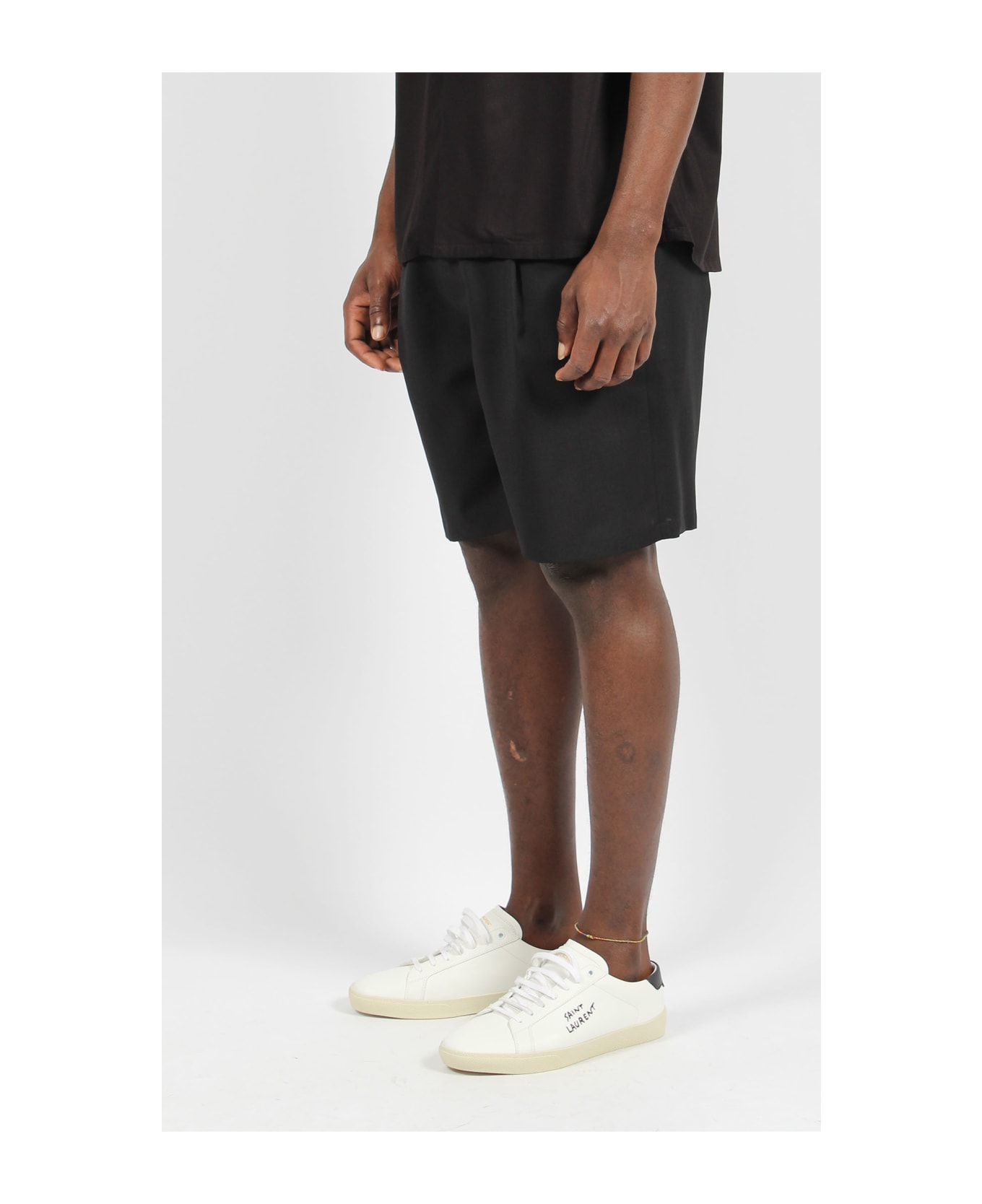 Low Brand Tropical Wool Shorts - Black ショートパンツ