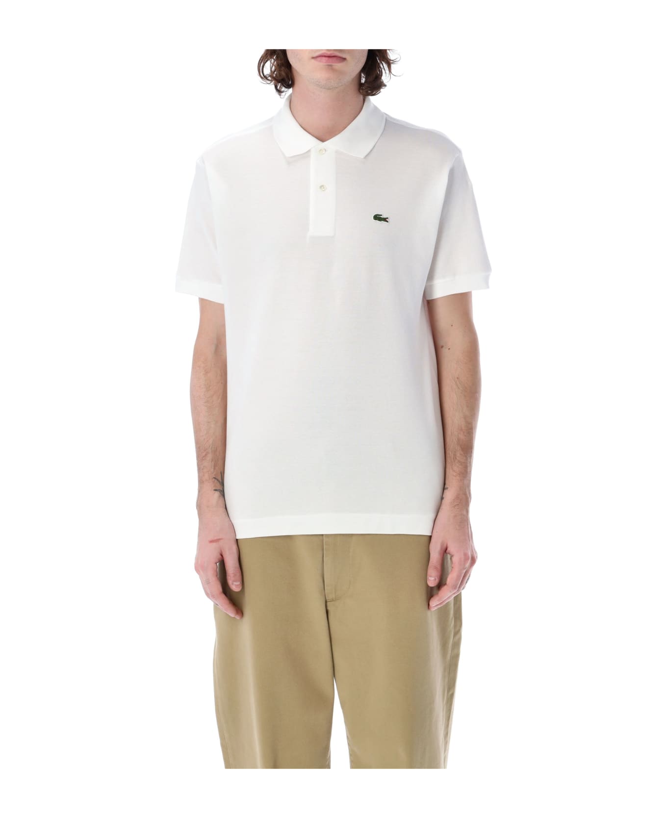Lacoste Classic Fit Polo Shirt - WHITE ポロシャツ