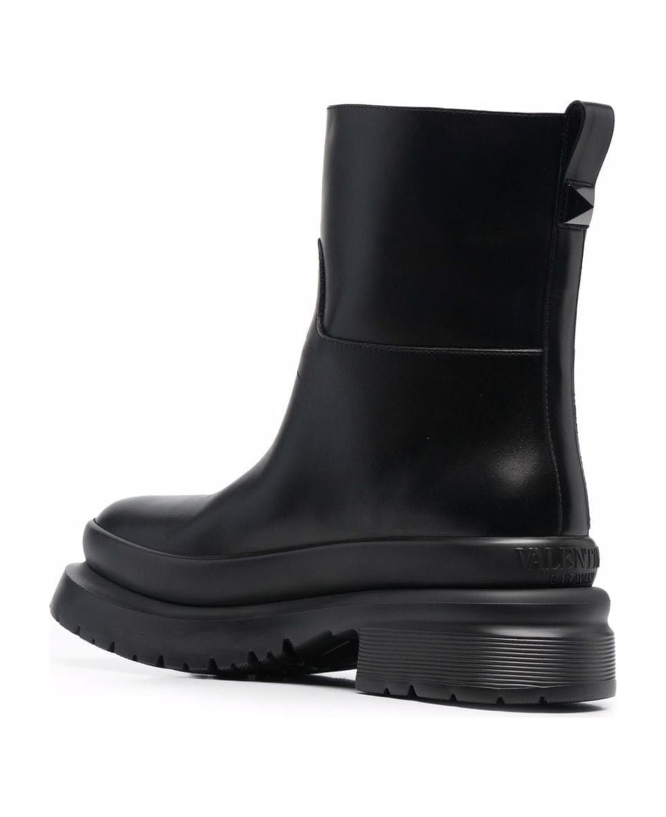 Valentino Garavani Garavani Roman Stud Leather Boots - Black