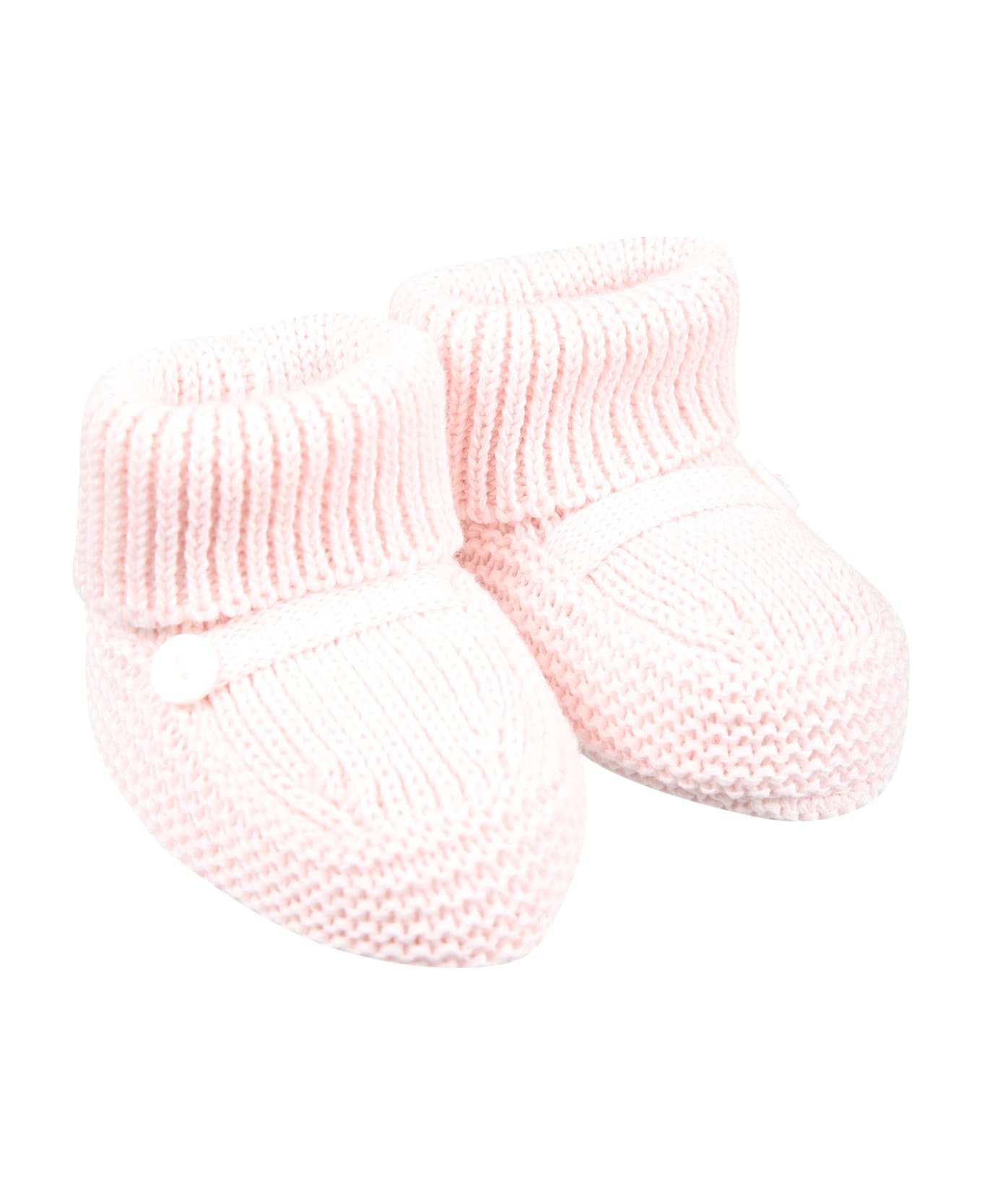 Little Bear Pink Bootees For Baby Girl - Pink