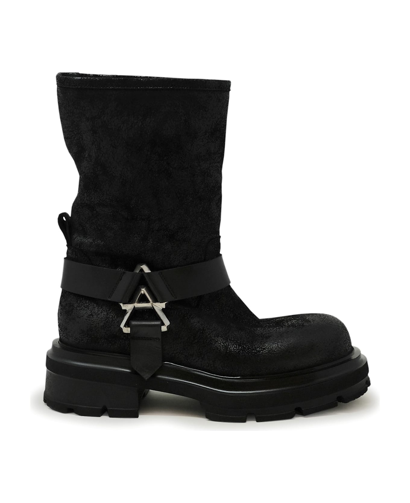 Elena Iachi Black Suede Ankle Boots - BLACK