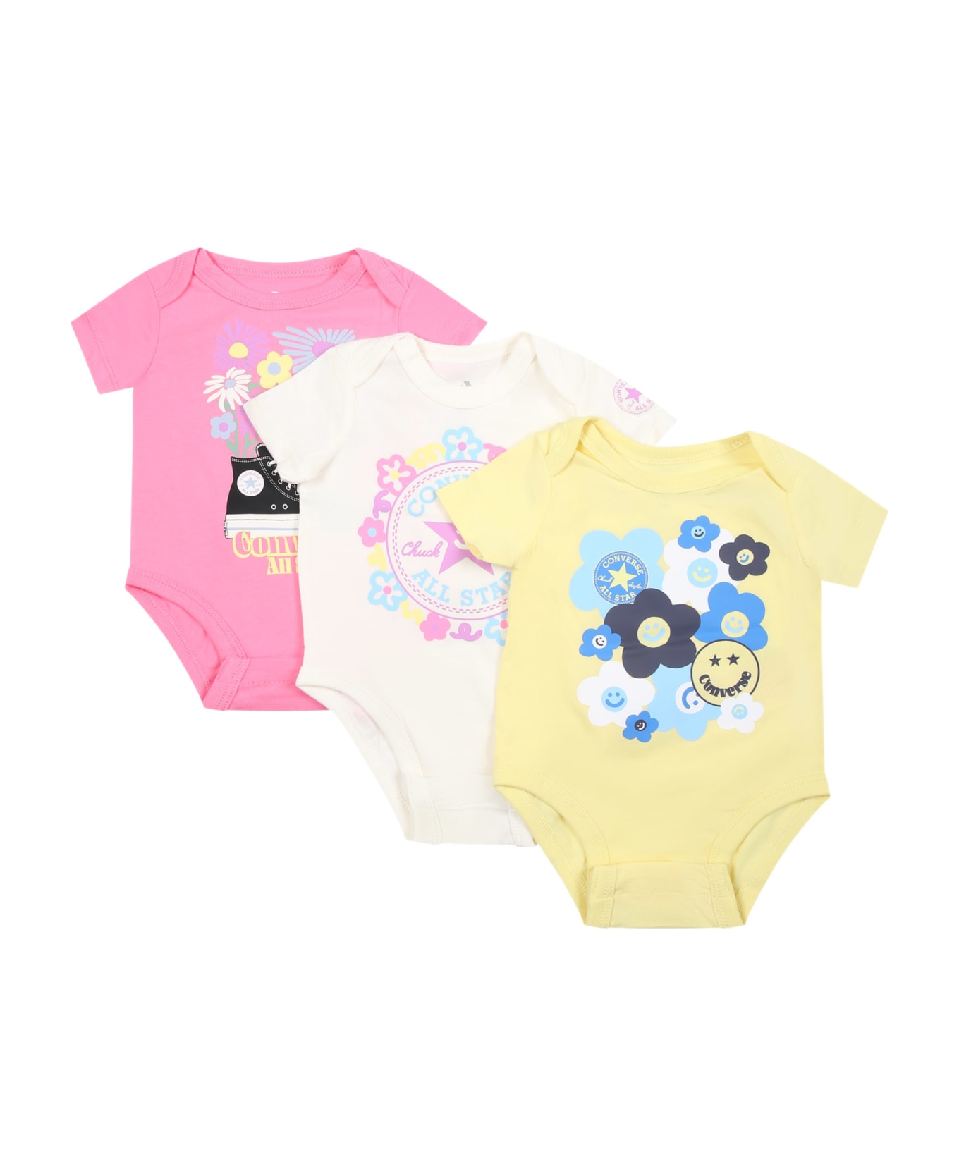 Converse Multicolor Set For Baby Girl With Logo And Print - Multicolor