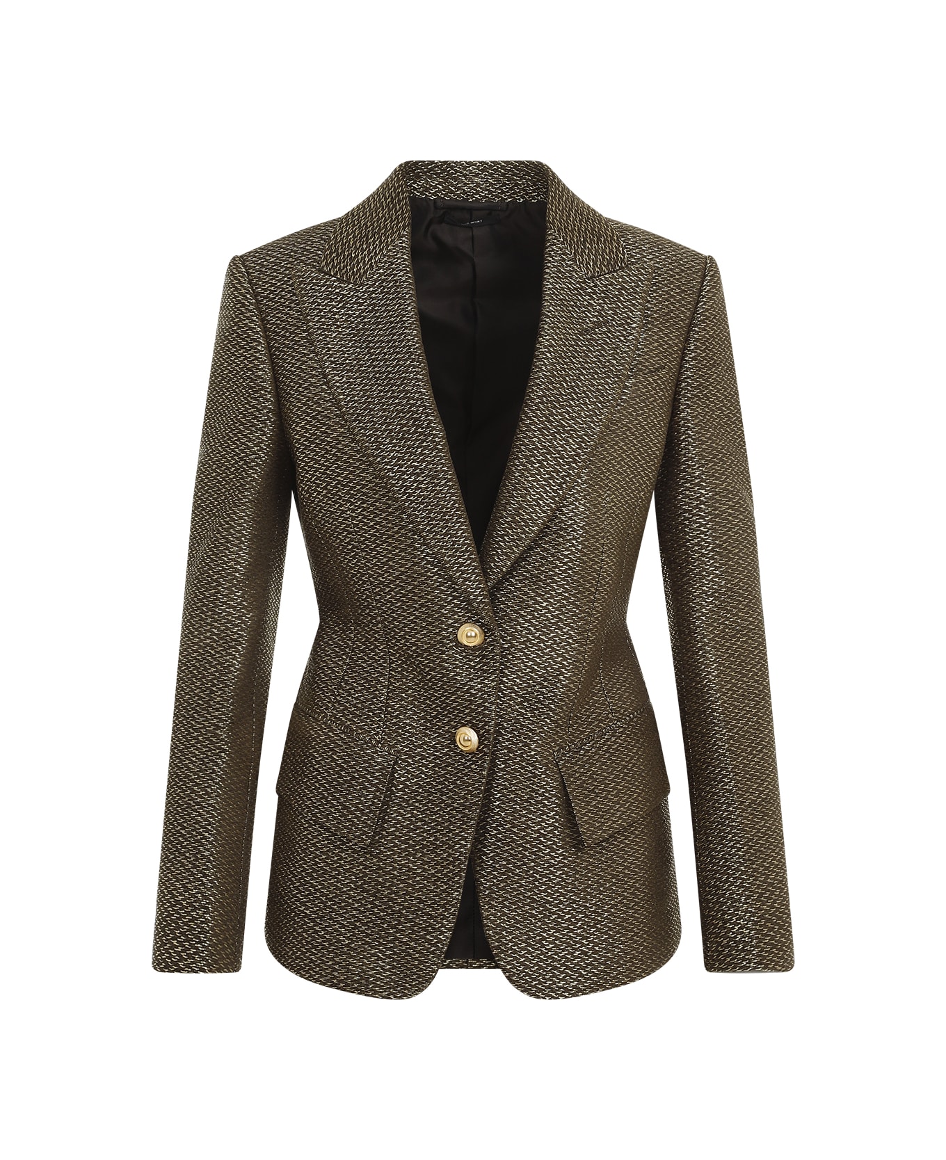 Tom Ford Boucle Single Breasted Jacket - Zoliv Multi Olive