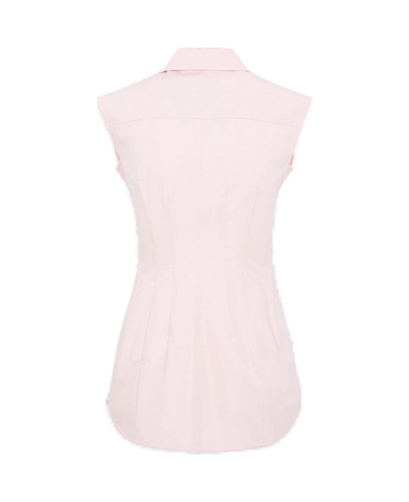 Max Mara Buttoned Sleeveless Shirt - Pink