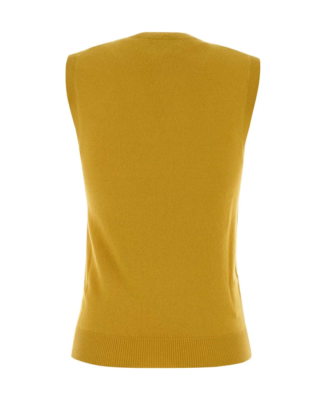 Miu Miu Mustard Cashmere Vest - GIALLO