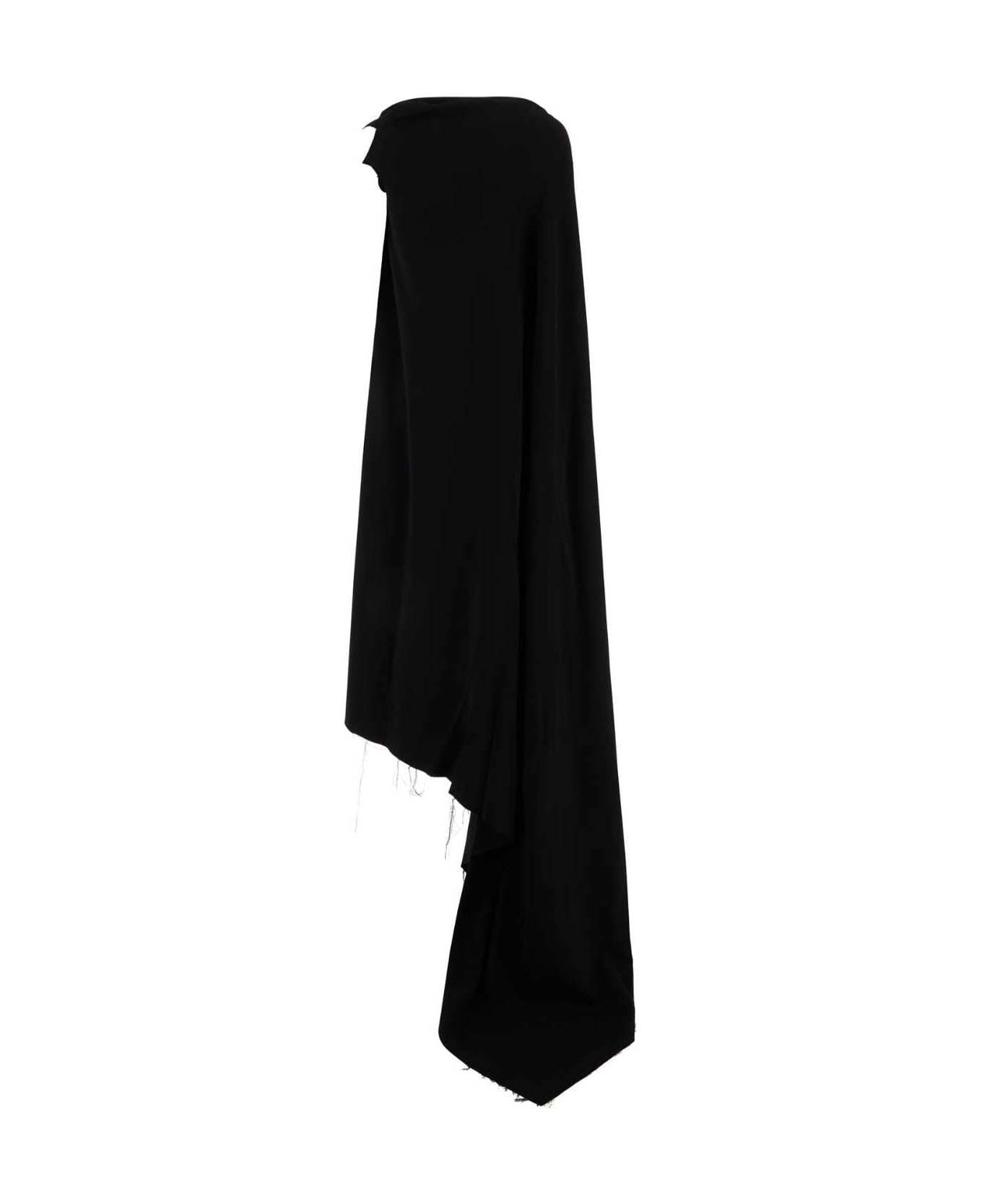 Balenciaga Black Stretch Viscose Blend Long-cut Dress - Black
