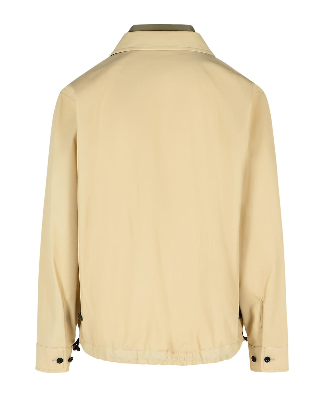 Sacai 
twill
 Beige Cotton Jacket - Beige