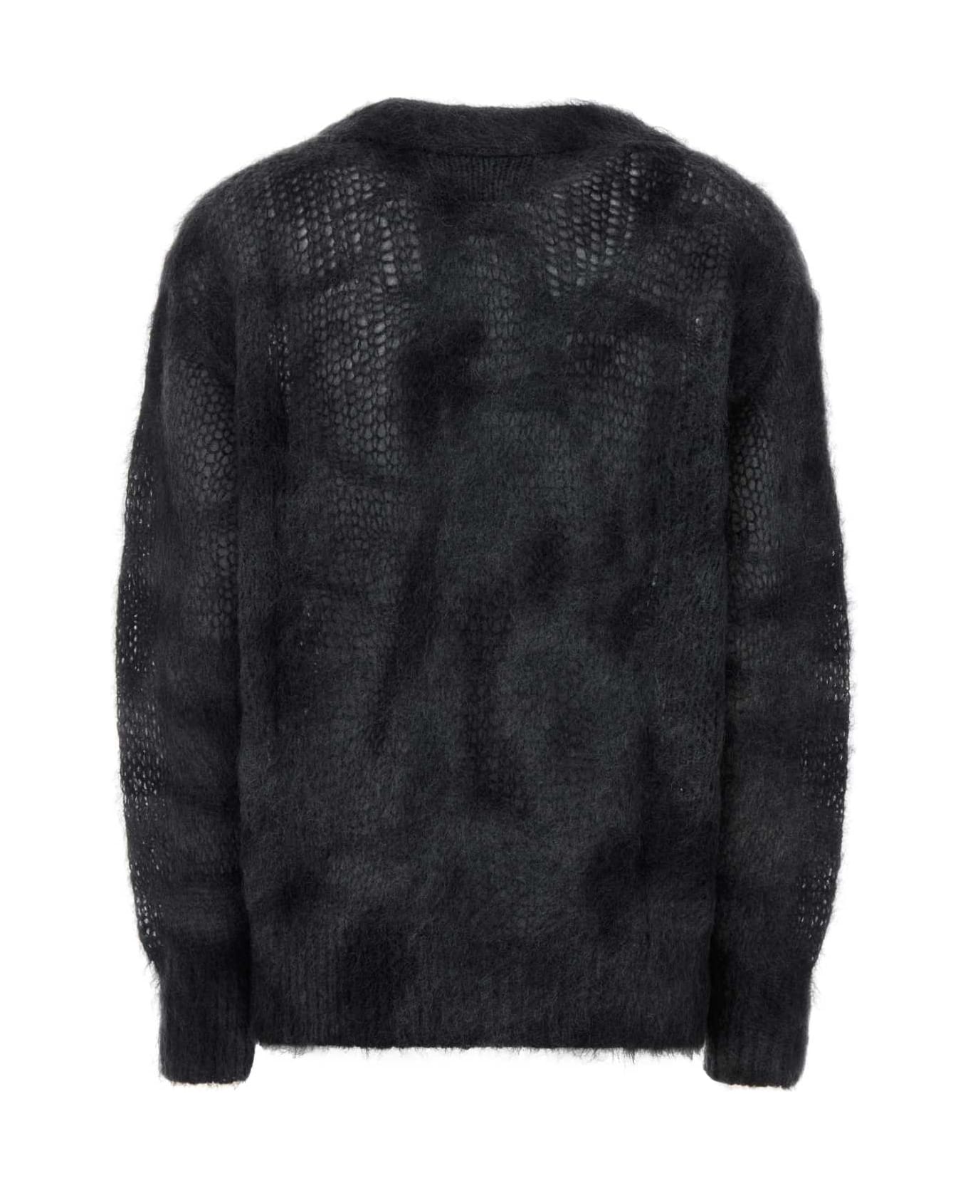 Isabel Marant Charcoal Mohair Blend Mylene Cardigan - ANTHRACITE