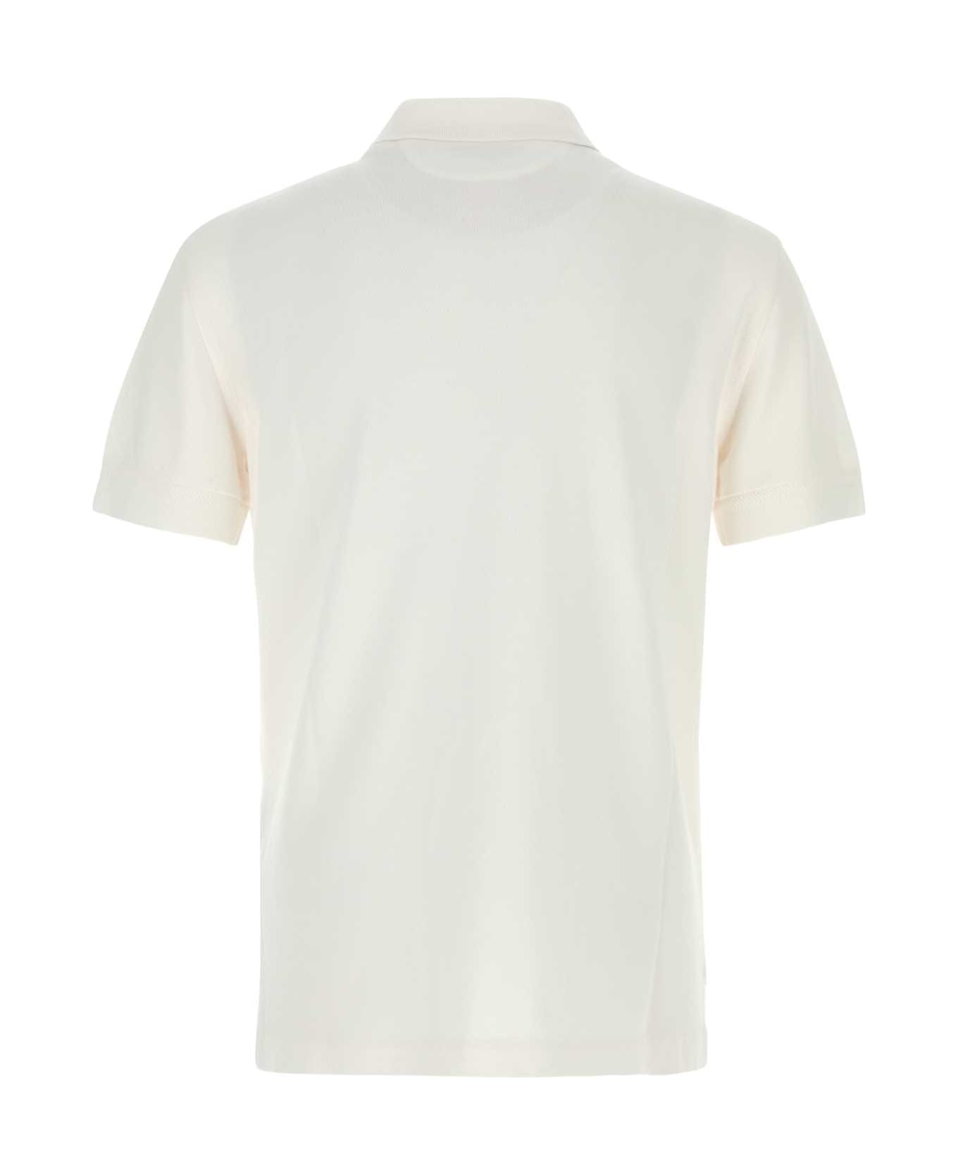 Tom Ford White Piquet Polo Shirt - WHITE