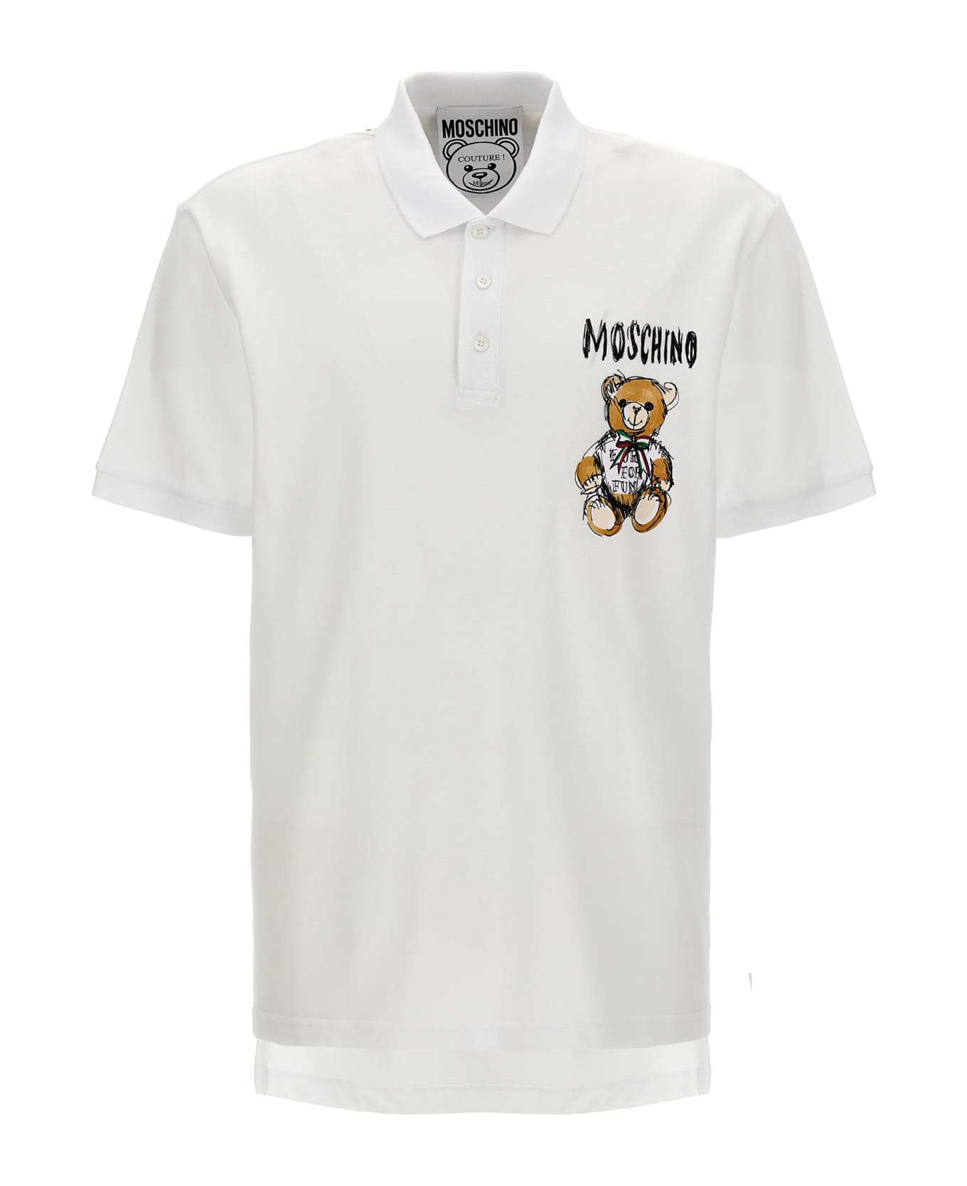 Moschino 'archive Teddy' Polo Shirt - White
