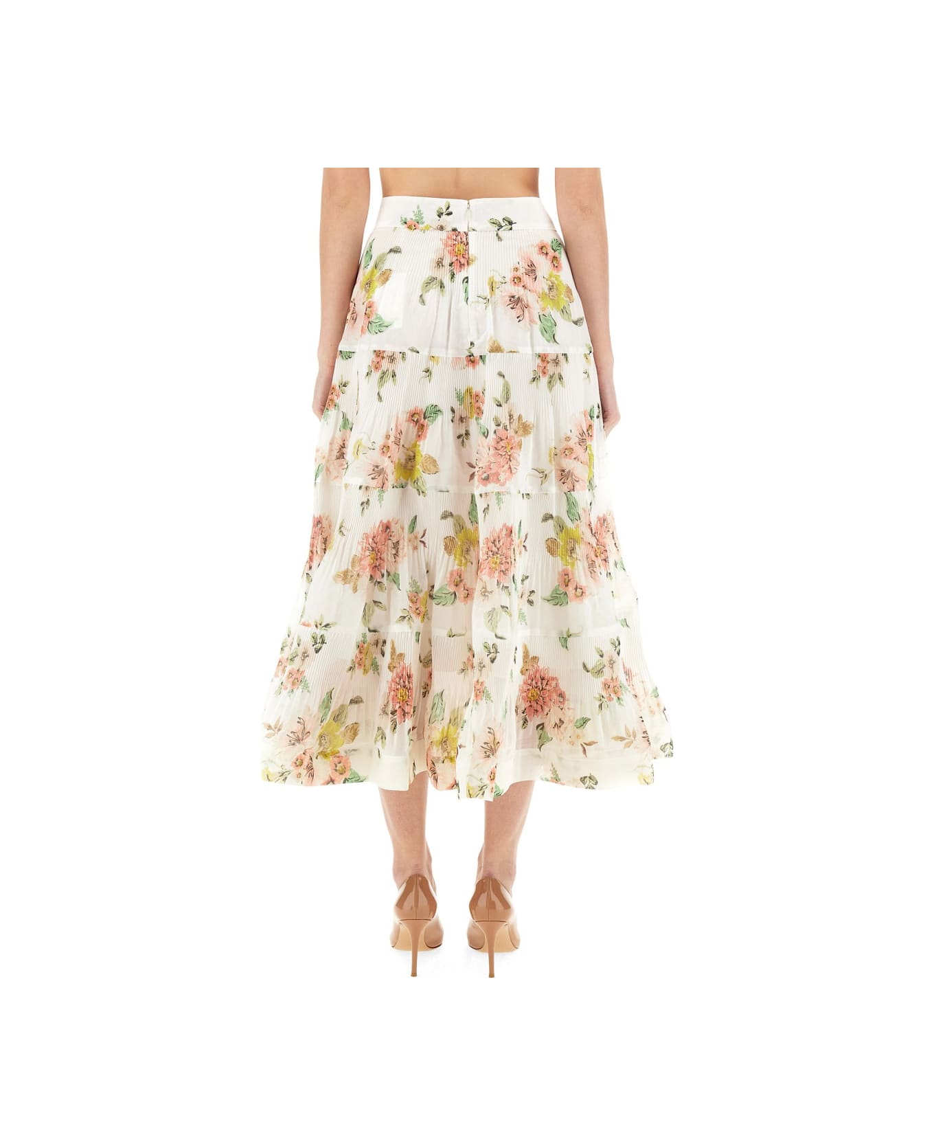 Zimmermann Skirt With Floral Pattern - PINK