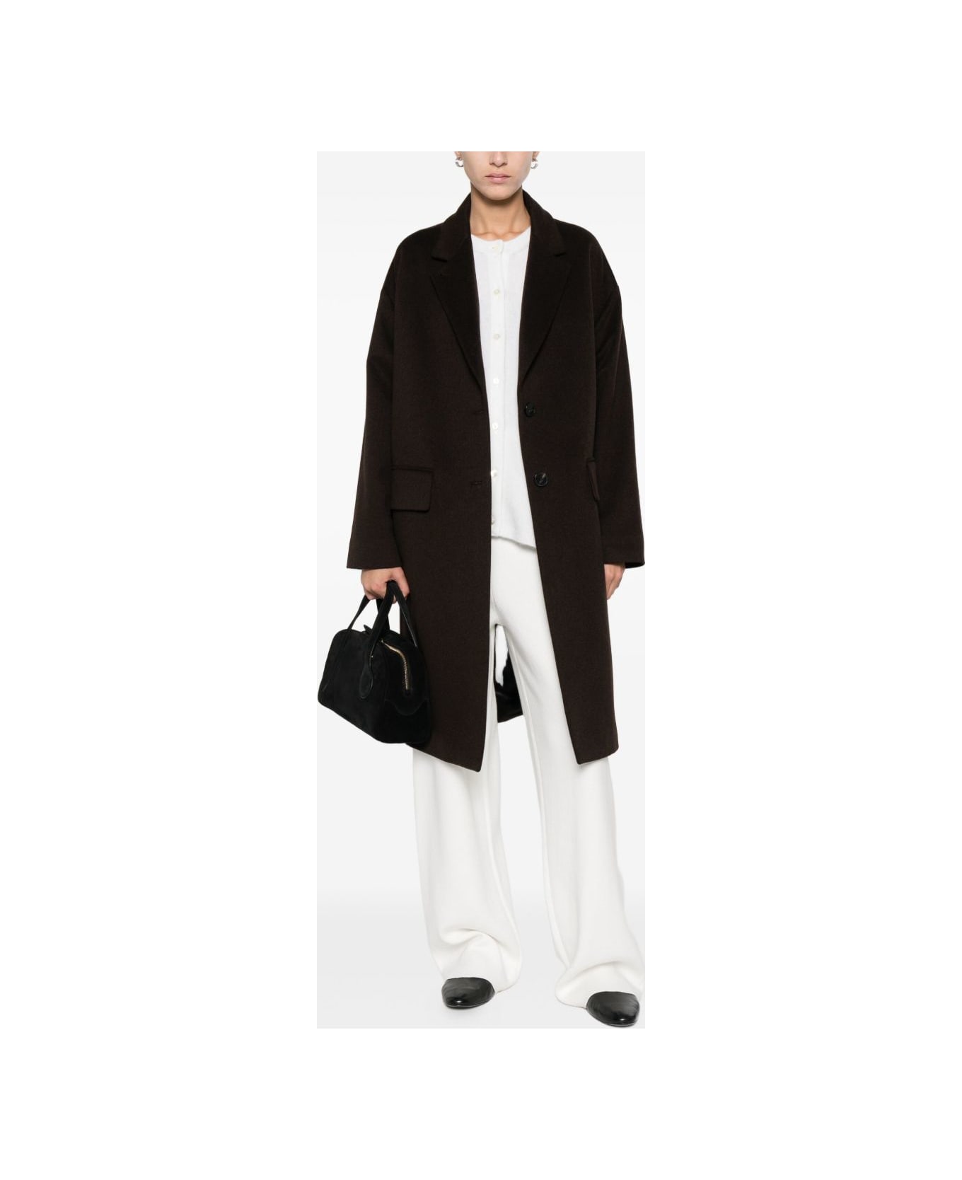 Alberto Biani Single-breasted Coat - Brown