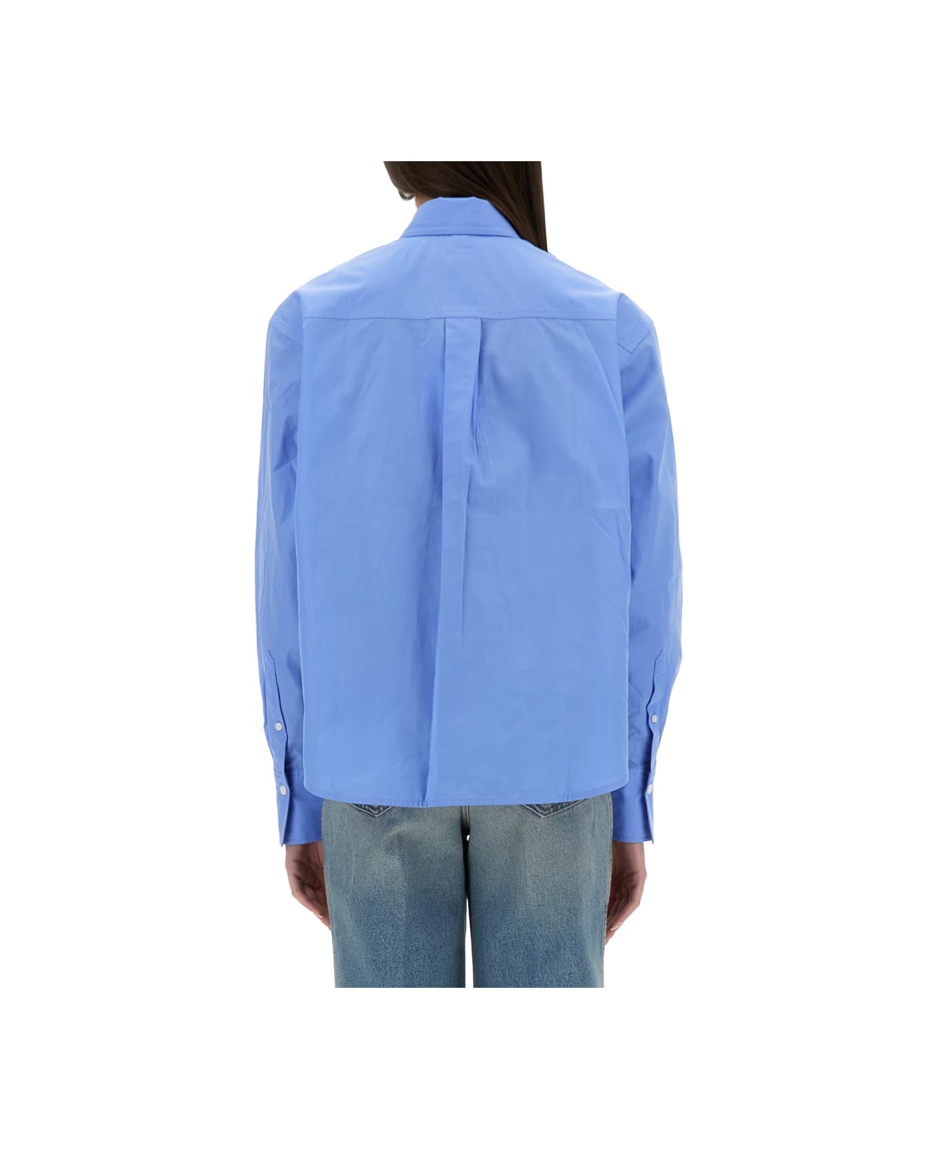 Victoria Beckham 
cropped
 Shirt - Clear Blue
