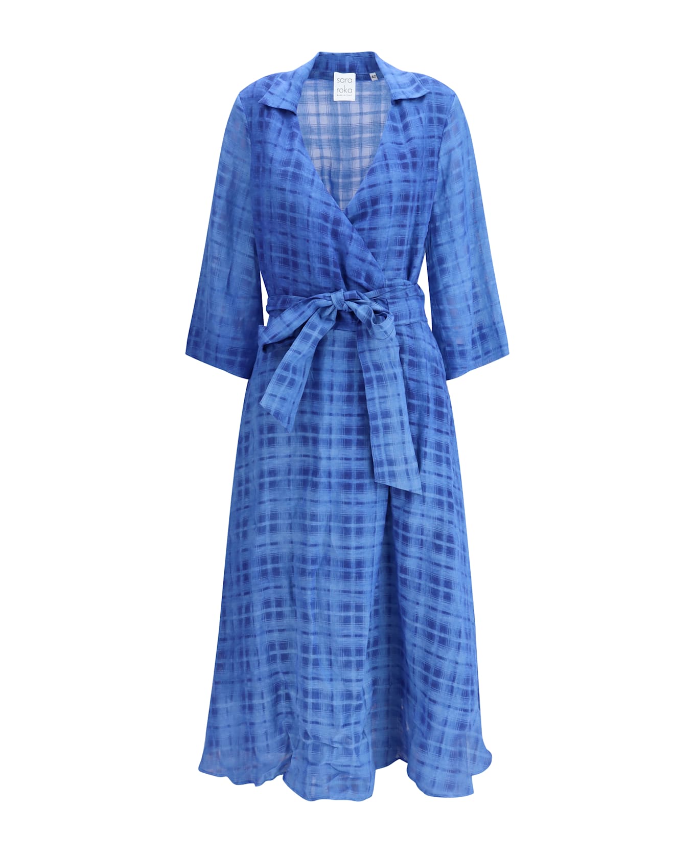 Sara Roka Check Chemisier Dress