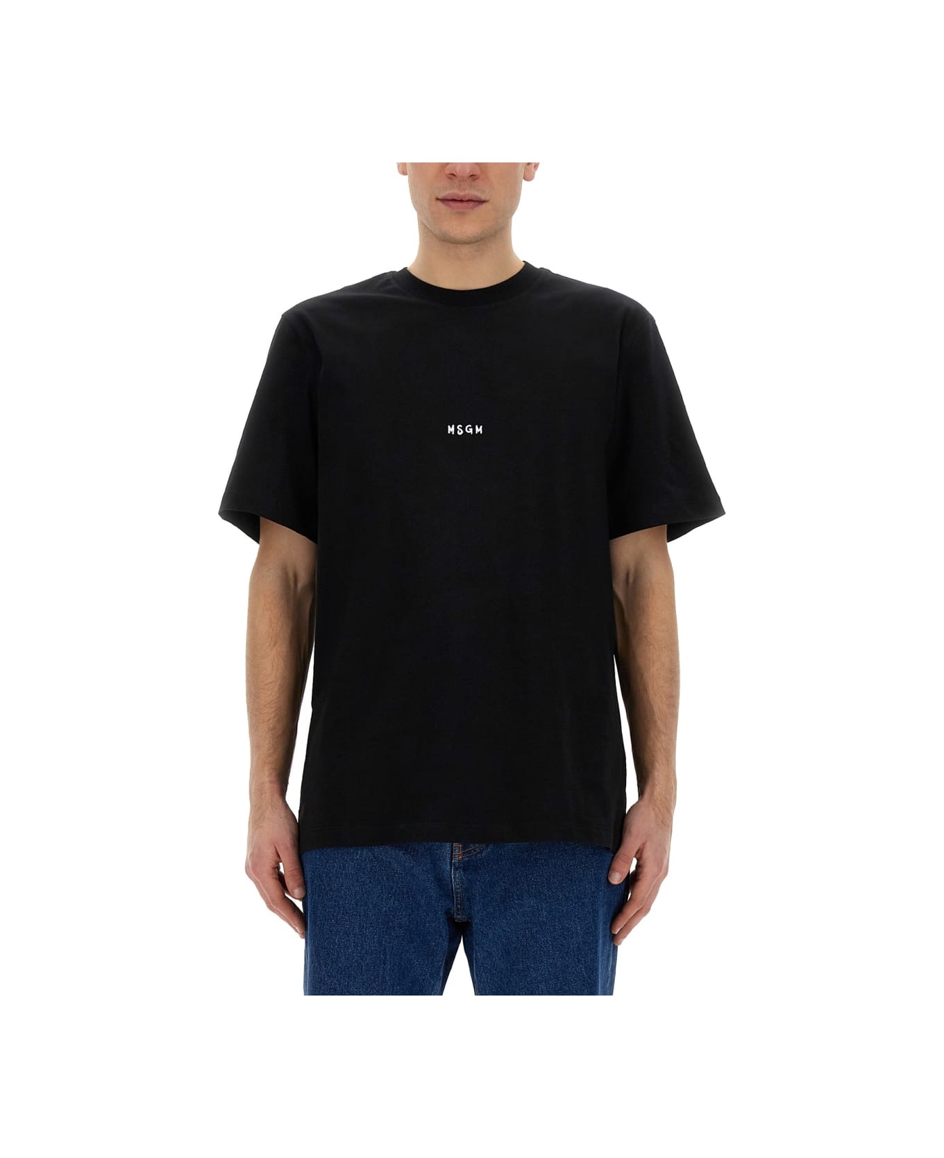 MSGM T-shirt With Logo - BLACK