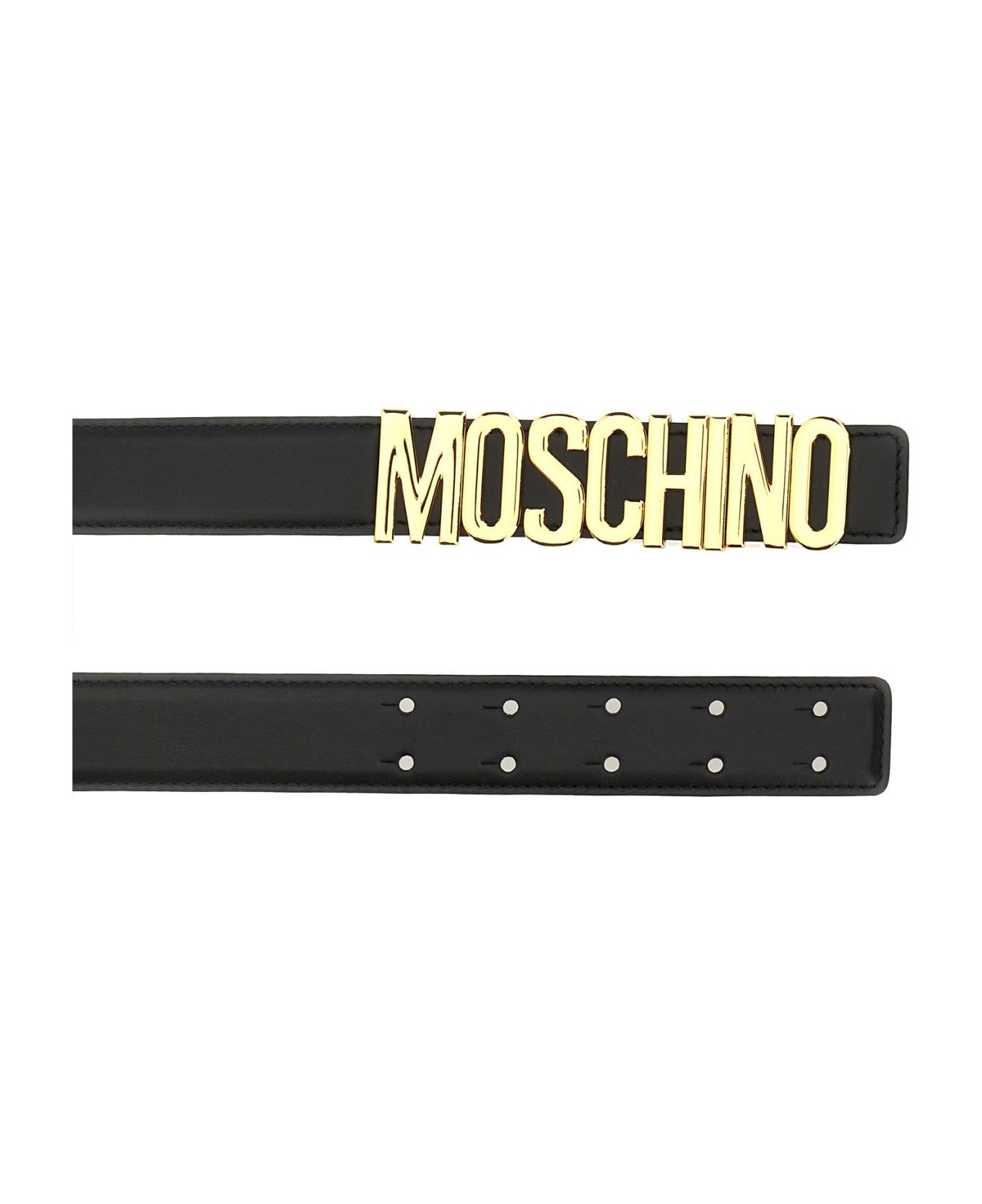 Moschino Belt With Logo - NERO